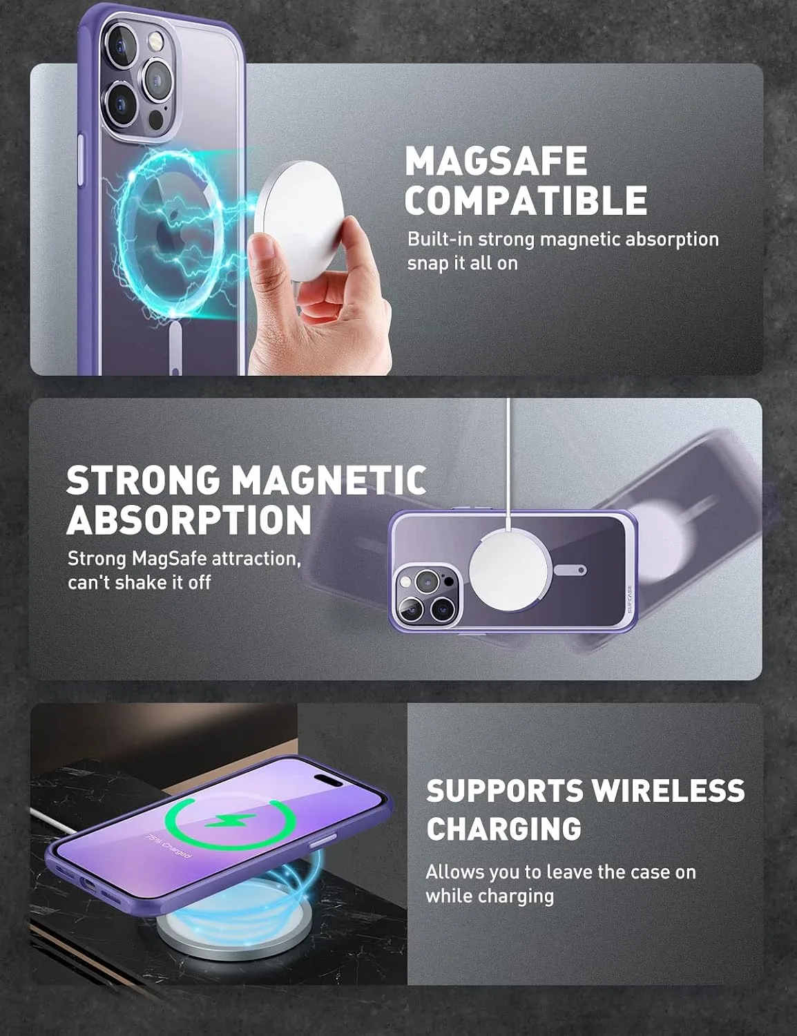 SUPCASE for iPhone 14 Pro Case, Compatible with MagSafe, Mauve