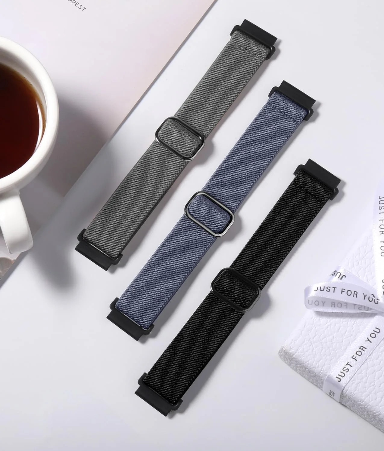 Lerobo Elastic Bands Compatible with Samsung Galaxy Watch 7/6/5/4 40mm 44mm/for Galaxy Watch 6 4 Classic 43mm 47mm 42mm 46mm/Active 2/FE, 3 Pack 20mm Soft Adjustable Breathable Sport Band