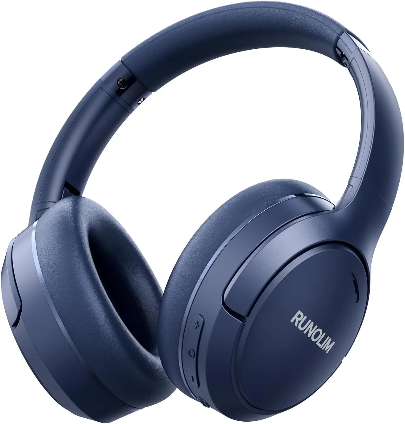 RUNOLIM Active Noise Cancelling Headphones, Wireless Bluetooth Over Ear (Blue)