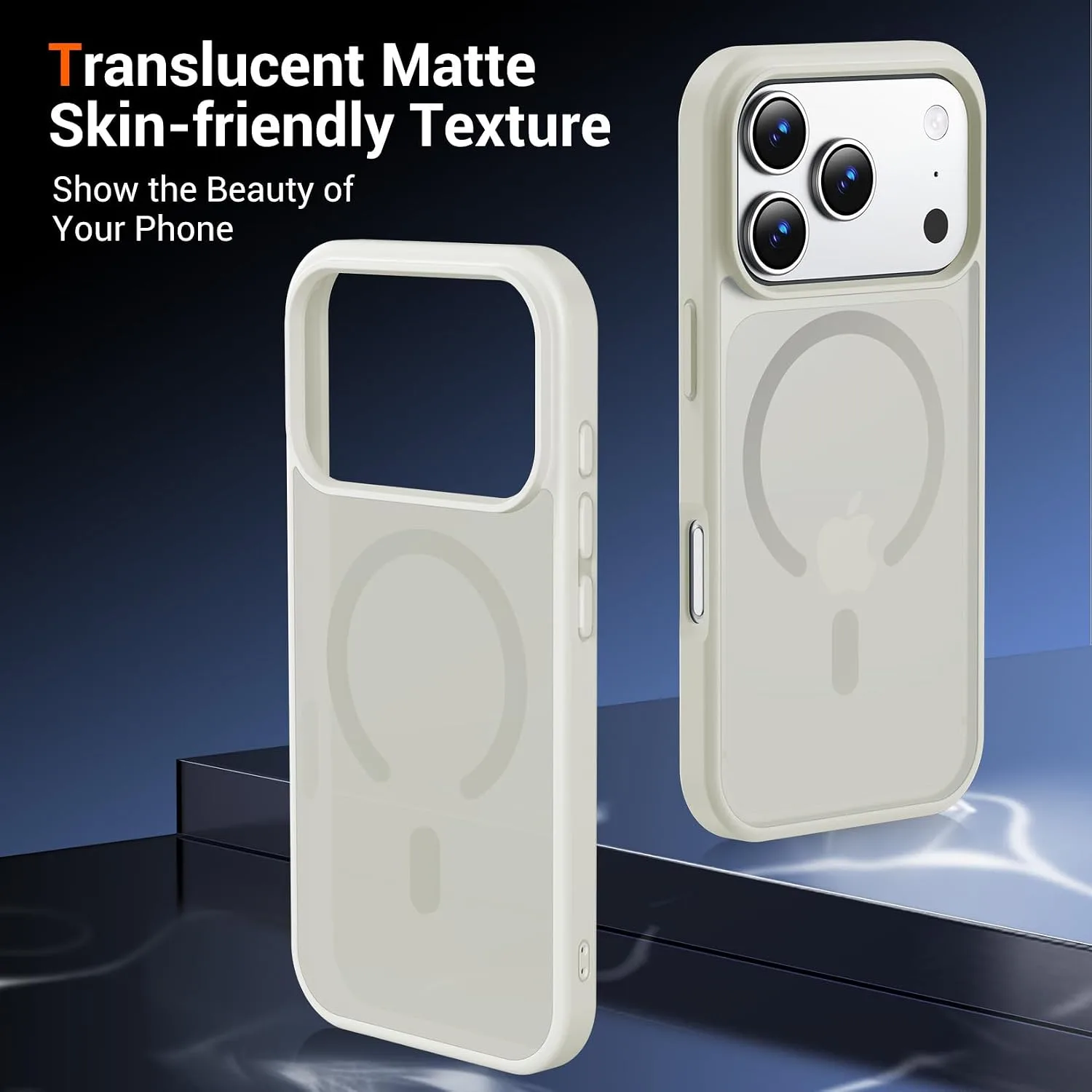 Temdan for iPhone 18 Pro Case/iPhone 17 Pro Case, Beige