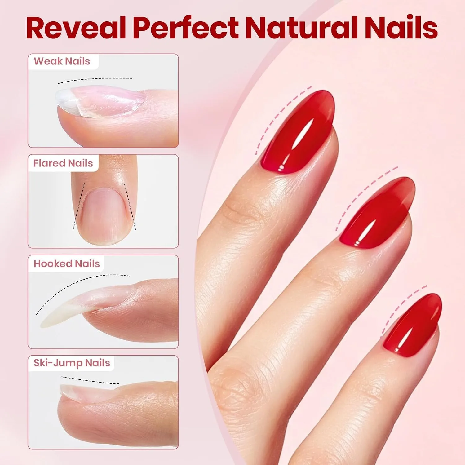 Beetles Hard Gel for Nails Wine Red, 30g TPO & HEMA-FREE & Flat Nail Brush