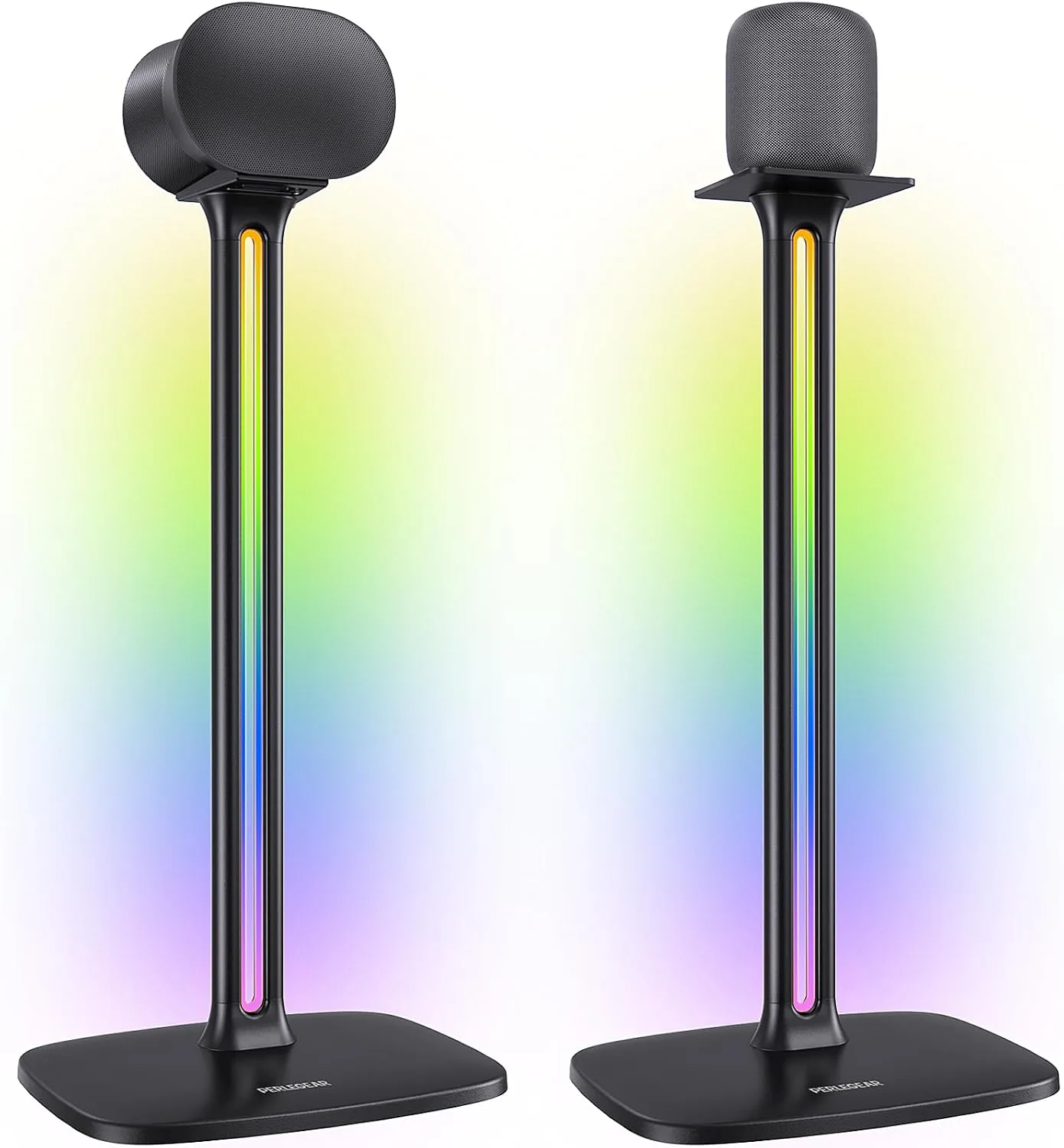 Perlegear Speaker Stands Pair Sonicbeam™ with RGB Lighting, Holds to 22 lbs