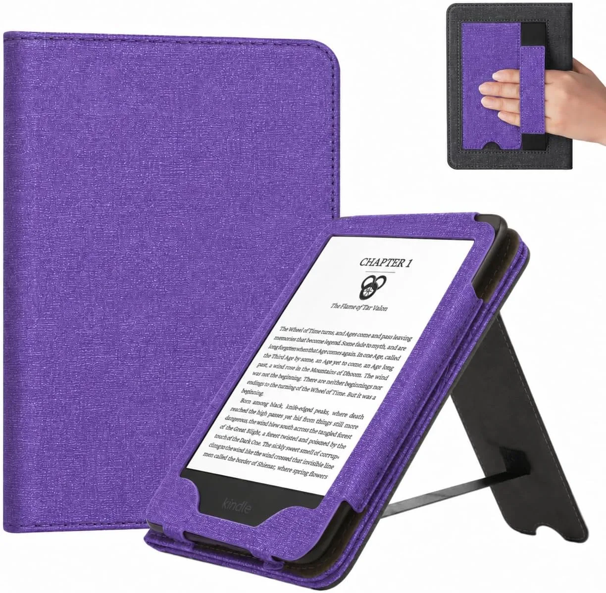 CoBak 6 Inch Case with Stand, not for iPad(A0J28), Fabric Purple