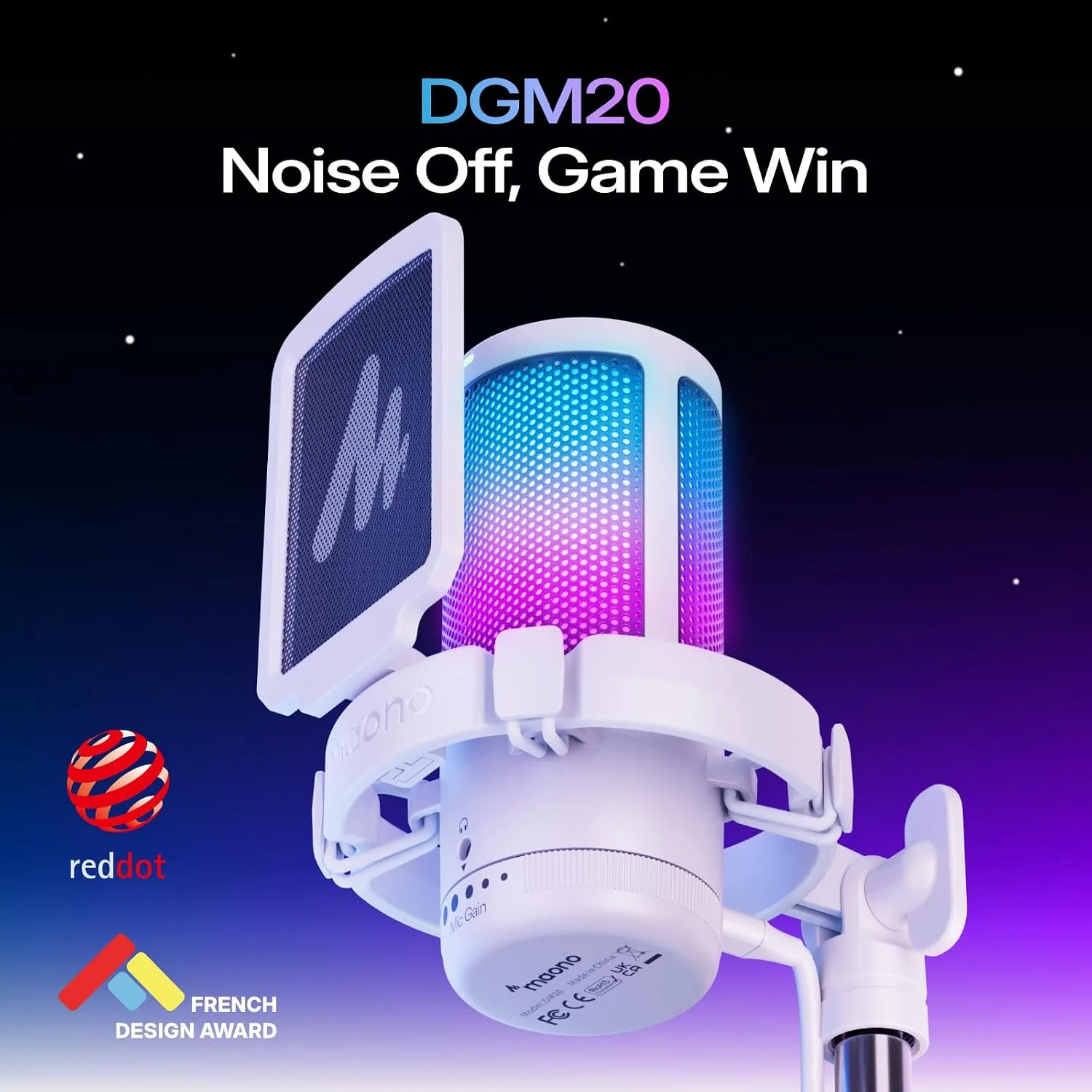 MAONO DGM20S USB Microphone for PC with Clear Voice & Noise Reduction