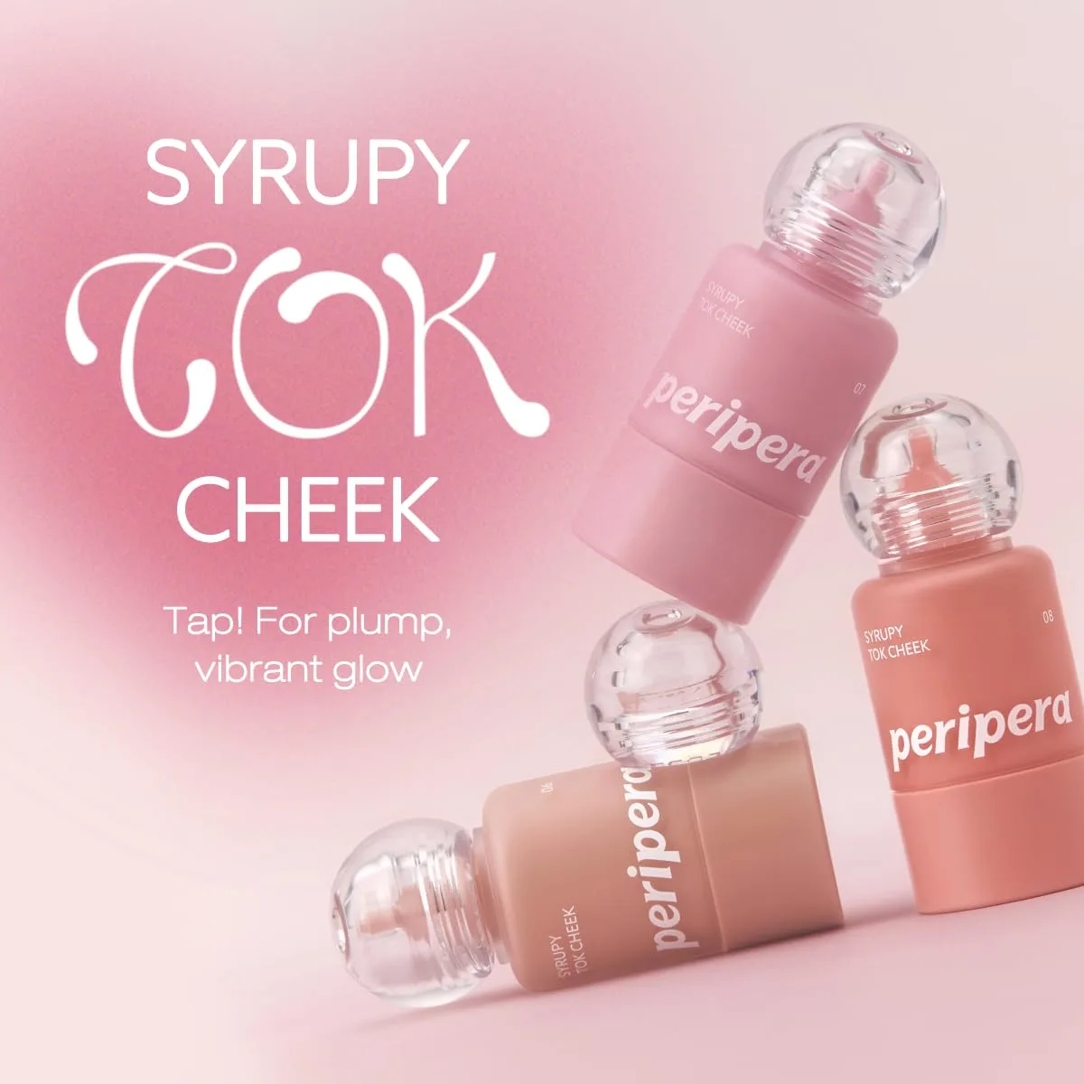 PERIPERA SYRUPY TOK CHEEK Liquid Blush| Dewy Finish with Long-Lasting Hydration, Buildable & Blendable Color, Natural Glow for Cheeks, Safe for Sensitive Skin (08 SYRUP GRAPEFRUIT)