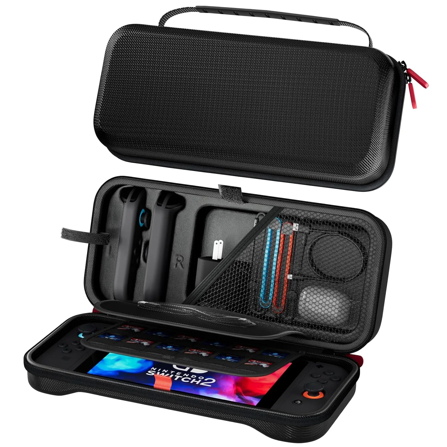 Estuche ProCase grande para Nintendo Switch 2 con 24 ranuras para tarjetas negro