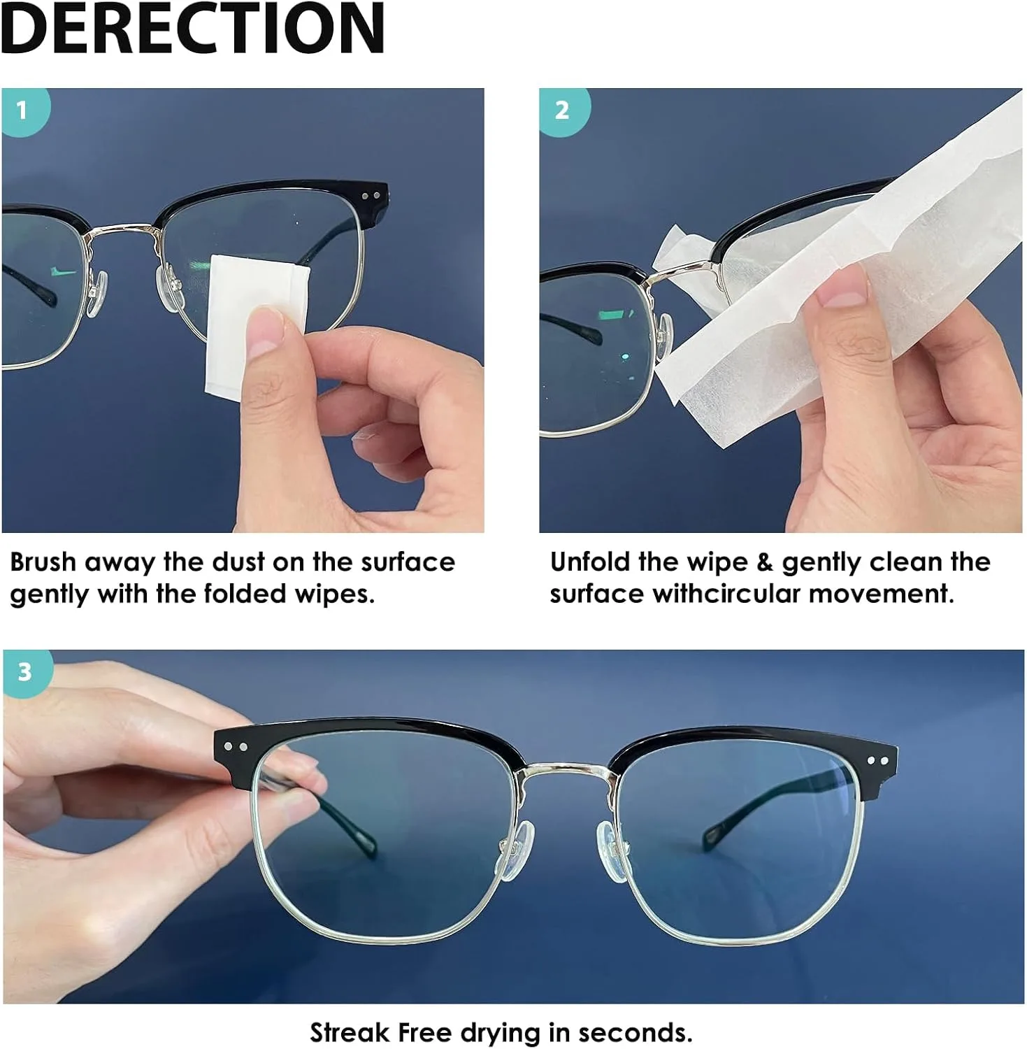 200 Count Pre-Moistened Lens Wipes for Eyeglasses