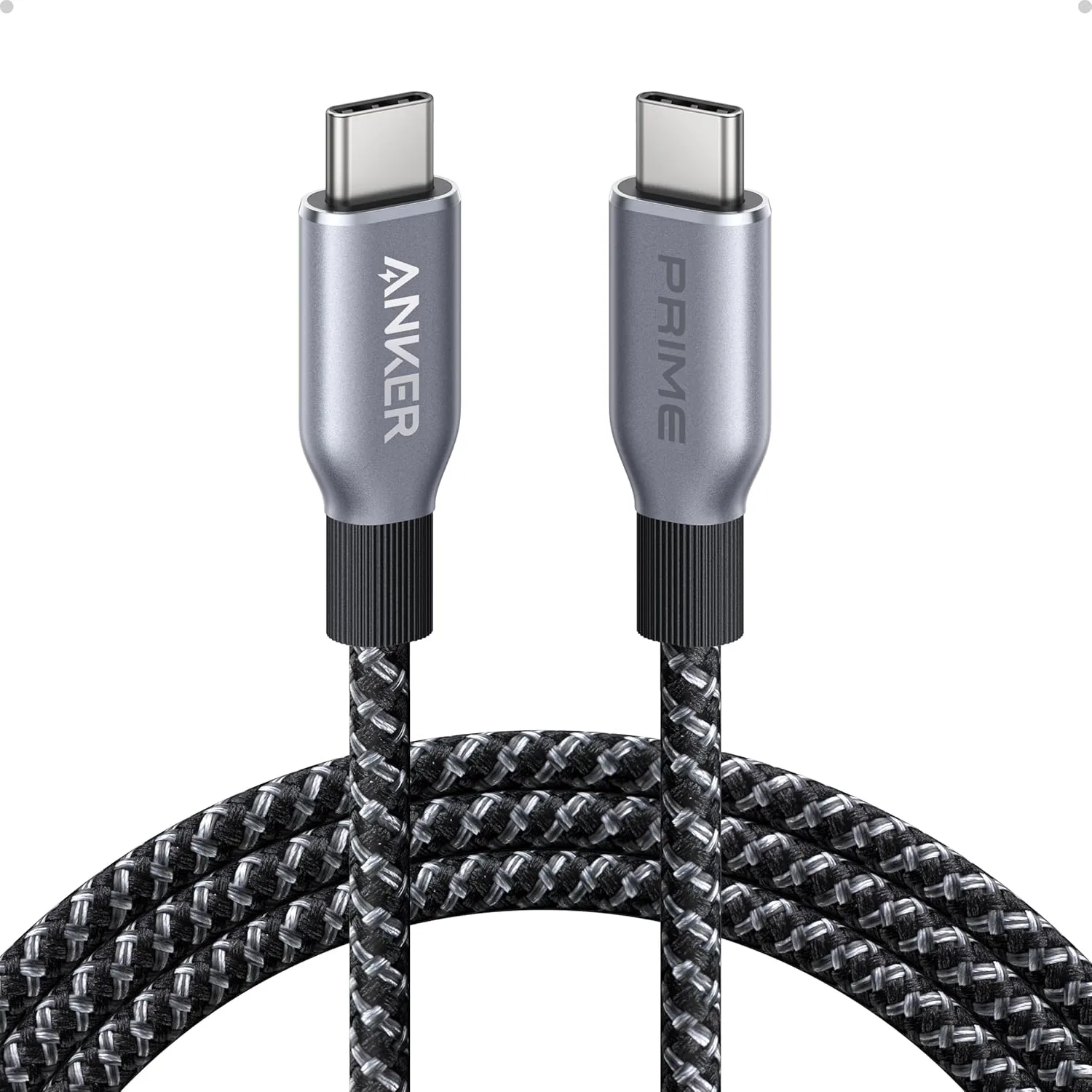Anker Prime USB C to USB C Cable, 240W Fast Charging Durable Cable (3 ft)