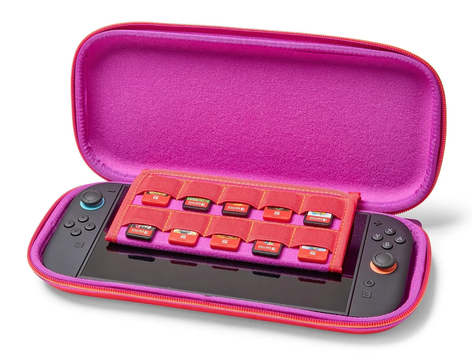 PowerA Slim Case for Nintendo Switch 2 - Mario and Friends, Officially Licensed, Protective Case, Holds 10 Game Cards, Padded Screen Protector, Built-in Play Stand