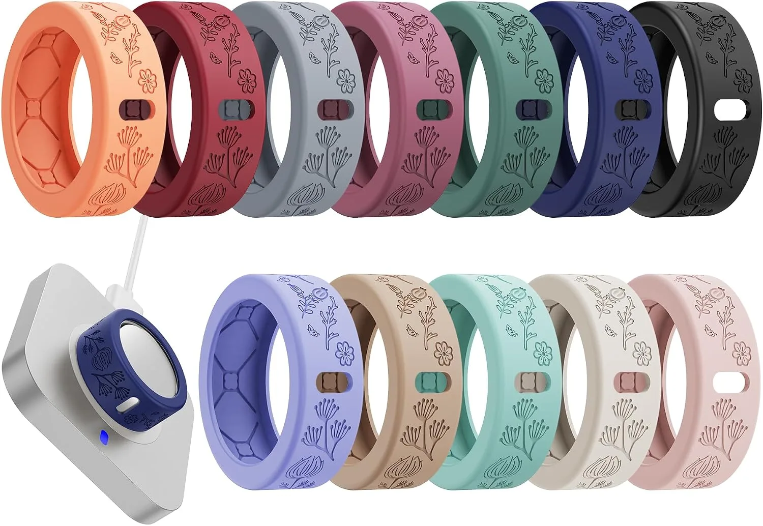 Protector de silicona YWXTW para anillo Oura 4/3 y otros, multicolor, talla S