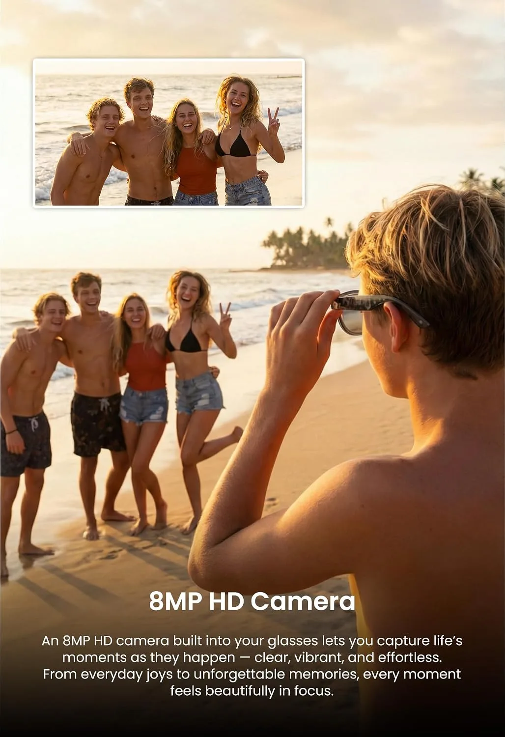 G1 AI Smart Glasses with Camera and bluetooth, 8MP Video Recording Glasses