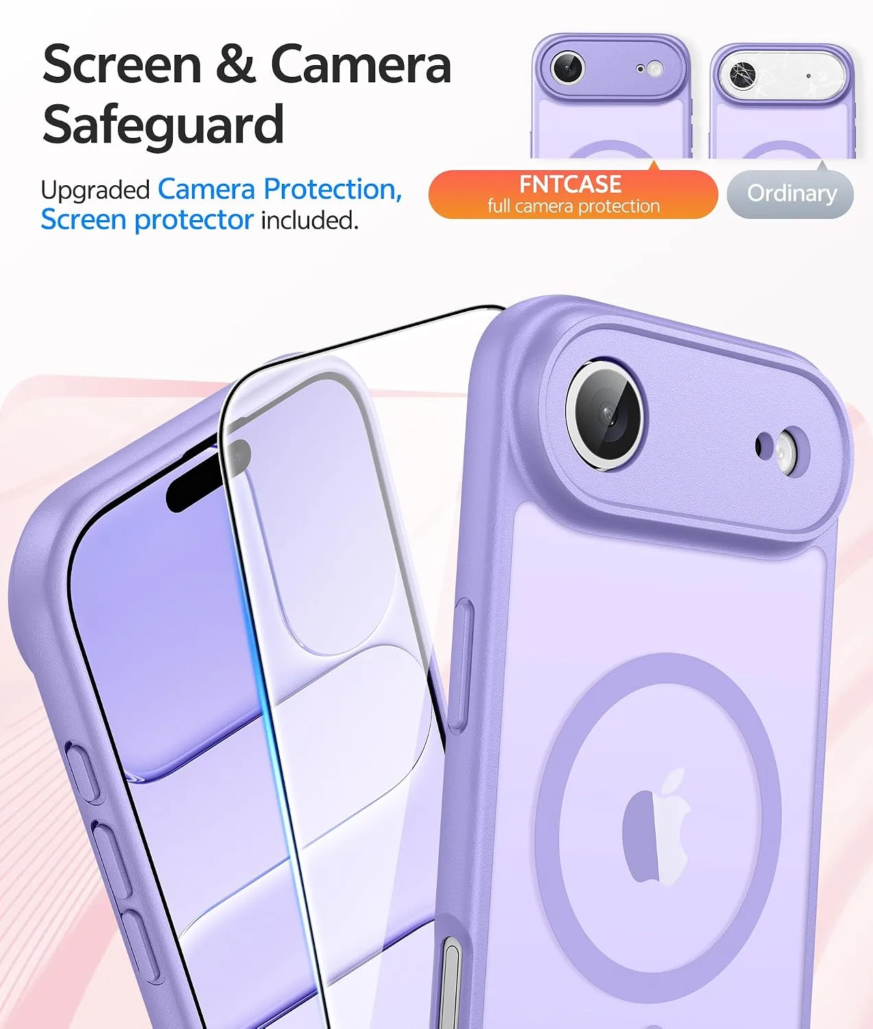 FNTCASE for iPhone Air Case, Fit for Magsafe, Light Purple