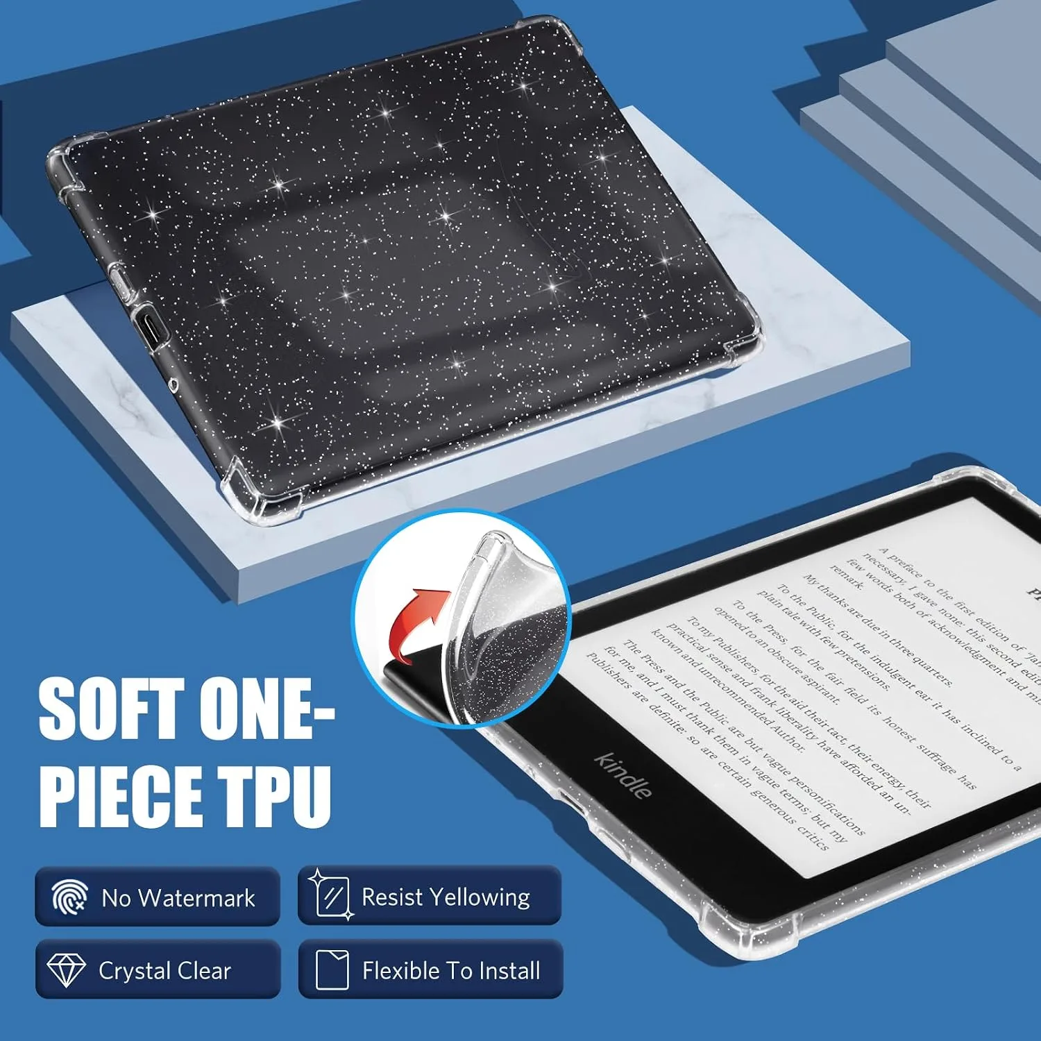 iDLEHANDS Clear Case for 7" Kindle Paperwhite 12th Gen & Kindle Colorsoft
