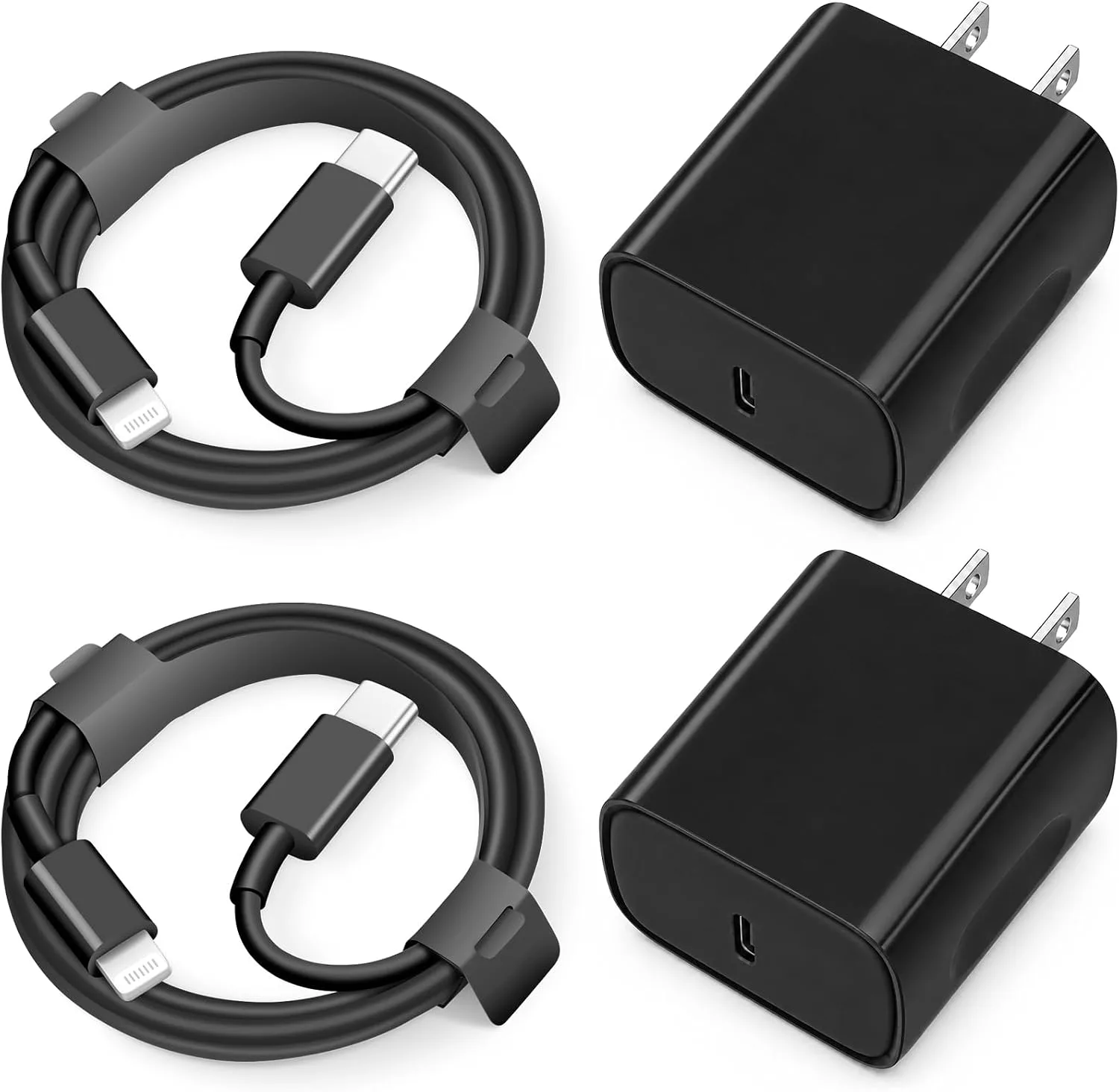iPhone 14 13 12 11 Super Fast Charger [2Pack] cargador 20W Rapid USB C Wall Charger Block with 6FT Fast Charging Cable Compatible with iPhone 14/13/12/11/Pro/Pro Max/Mini/Xs Max/XR/X, iPad - Black