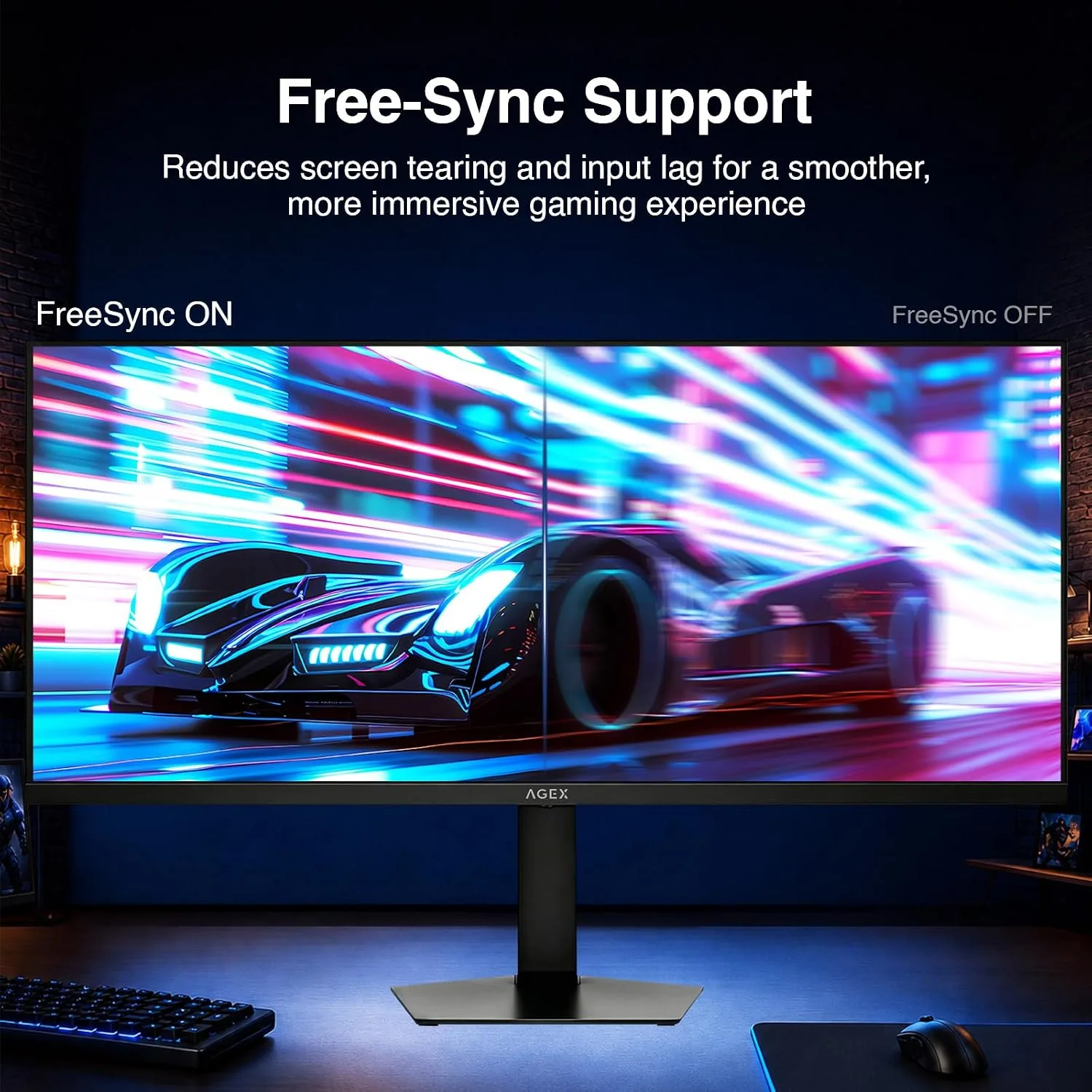 34 Inch WQHD 2K Ultrawide IPS Gaming Monitor, 3440 x 1440, 180Hz