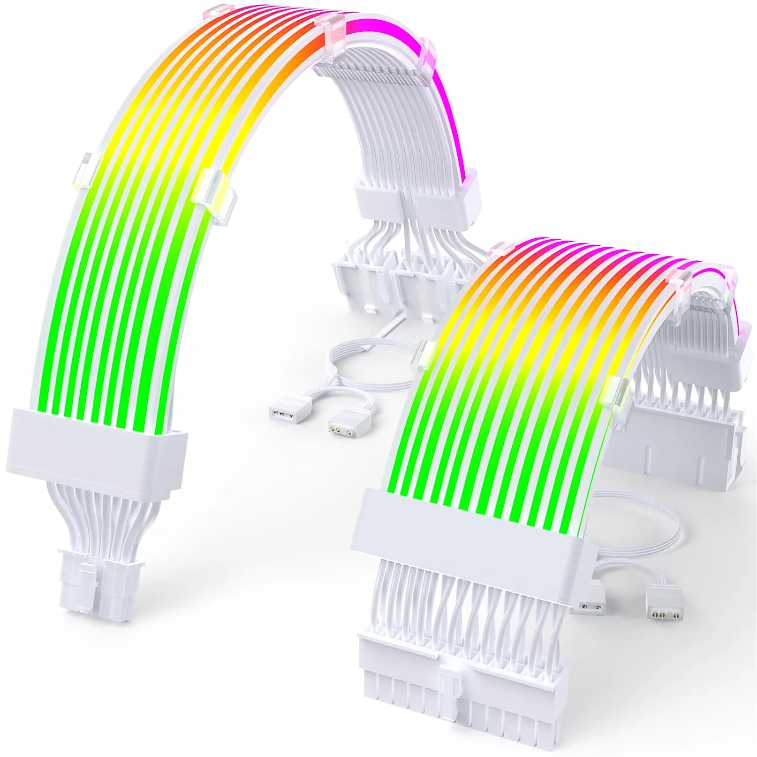 Sirlyr RGB 12VHPWR PSU Extension Kit,24Pin&16 to 3×8 Pin GPU Set