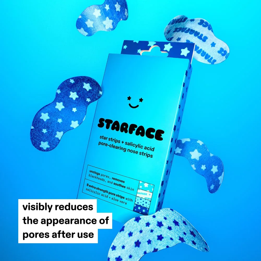 Starface Star Strips Blue Nose Pore Strips, Extra Strength, 16 ct