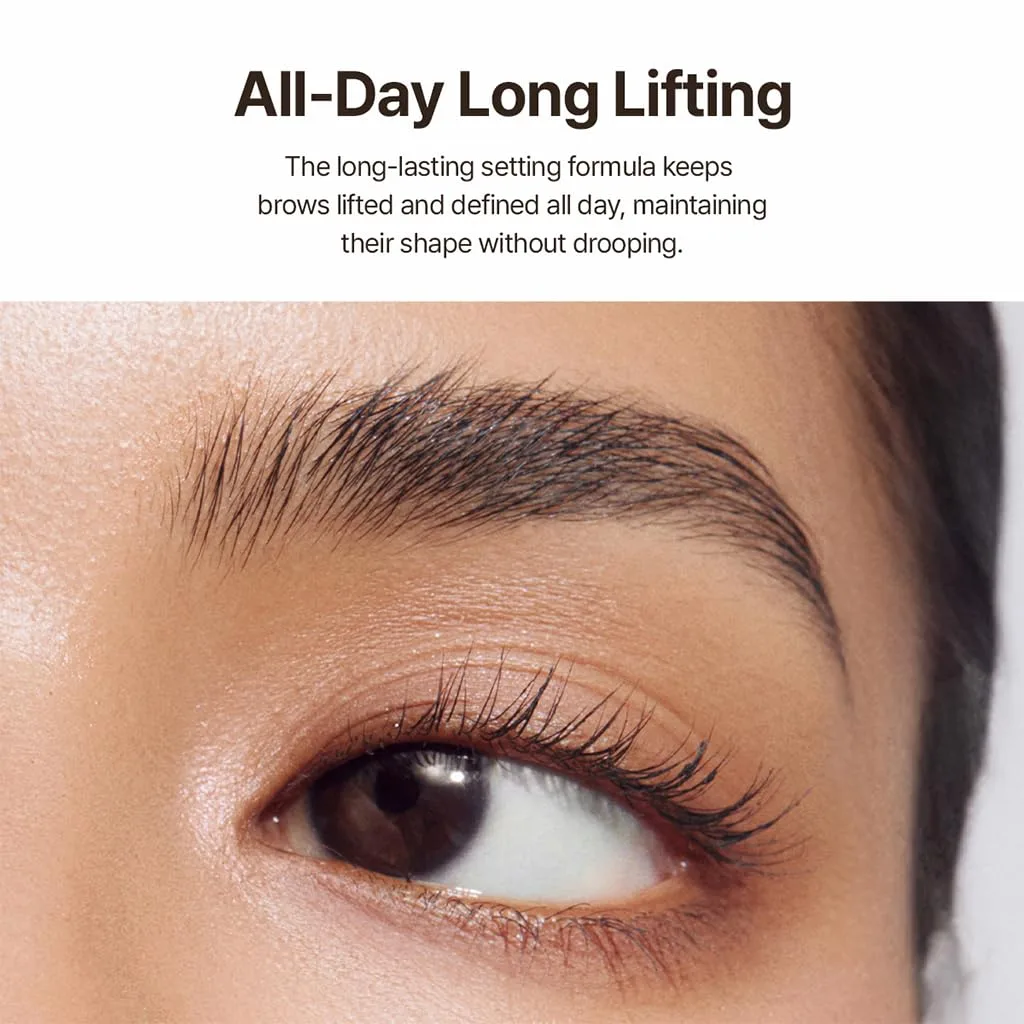 Espoir Laminating Eyebrow Clear Gel, Easy Shaping with Uniquely Designed Applicator, Long-Lasting & Smudge-Free, Non-Sticky and Lightweight Formula, Natural Look, Vegan, 0.1 fl oz