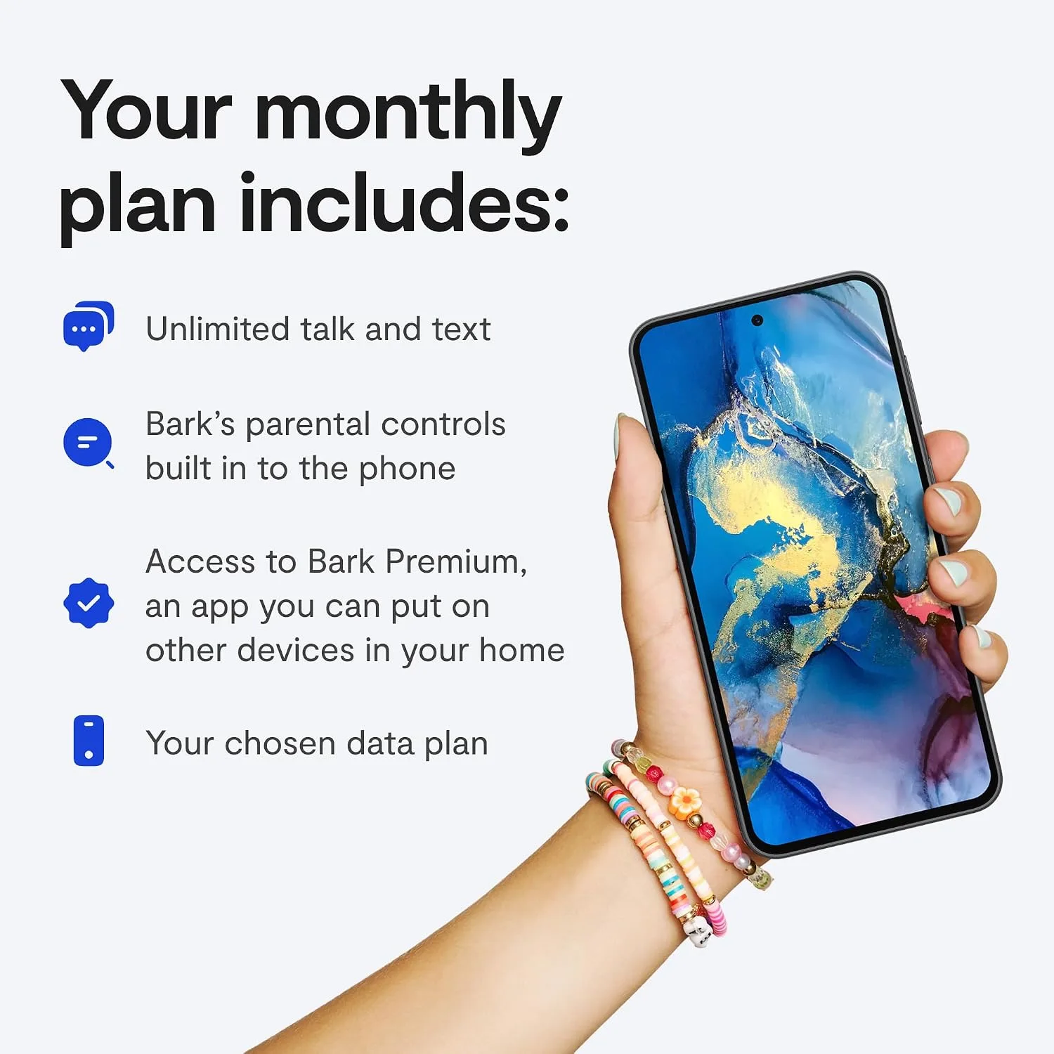 Bark Phone Pro - Smartphone for Kids & Teens with GPS Tracking - A37