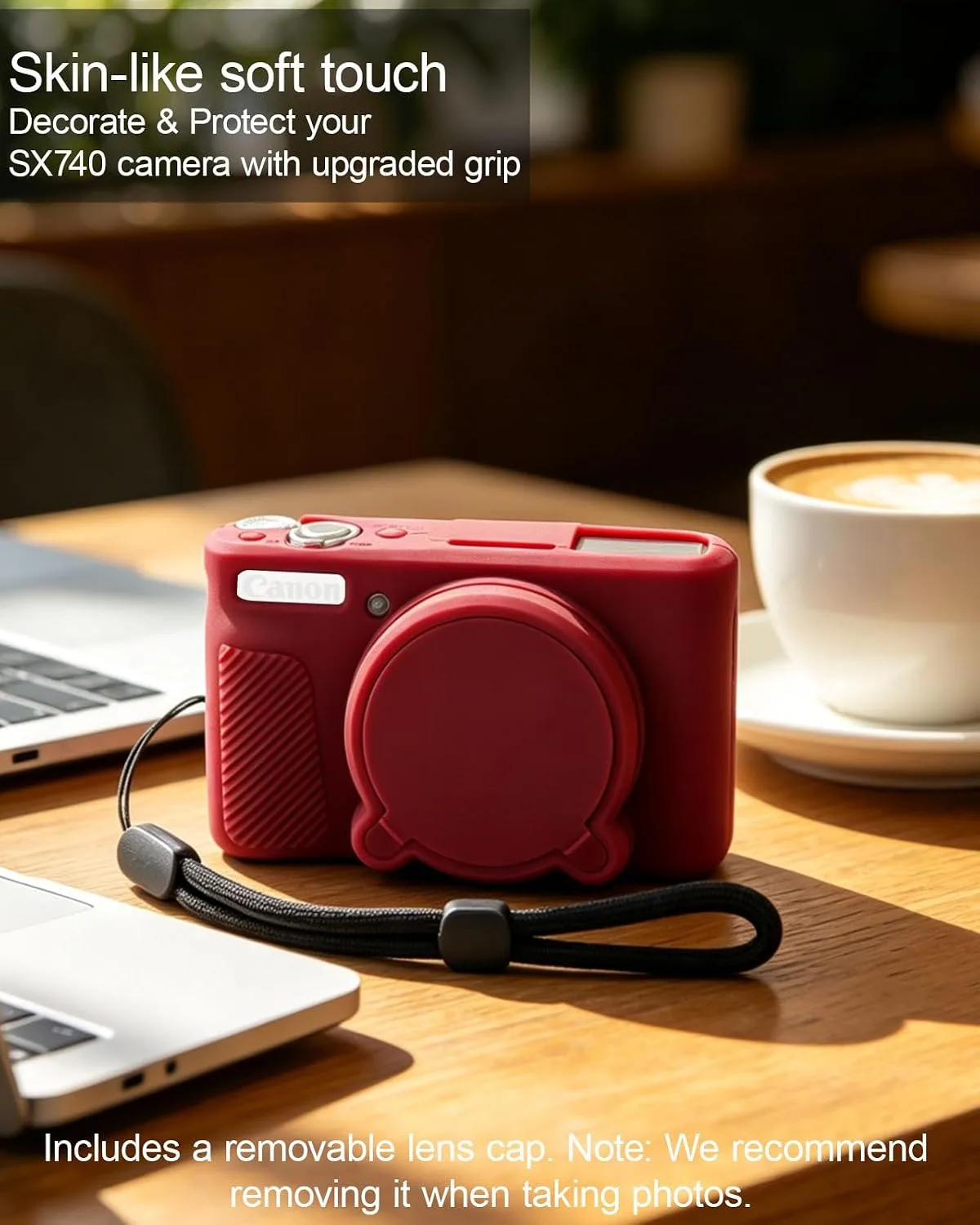 Case for Canon PowerShot SX740 HS, SX730 HS Camera - Dark Red