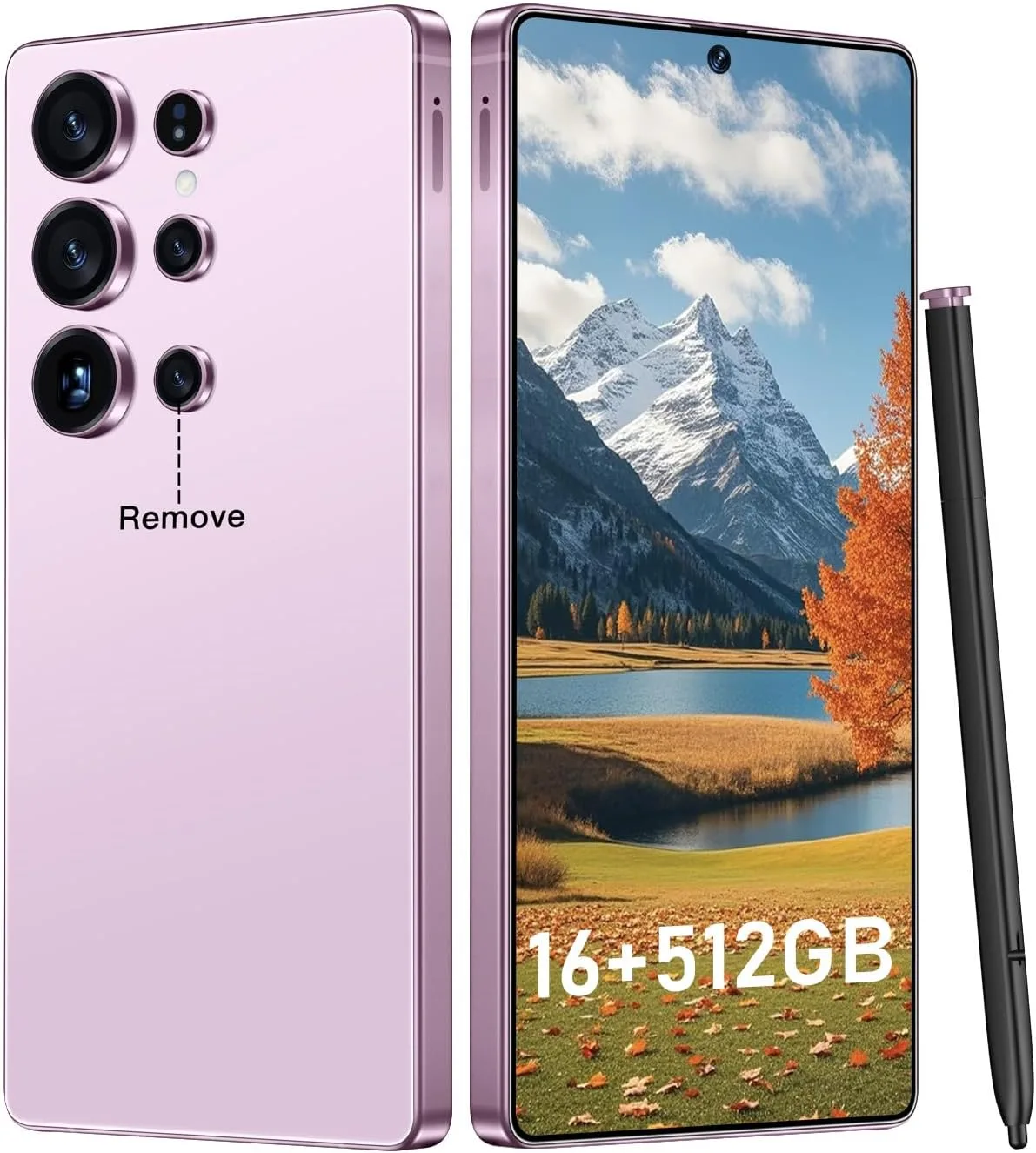 OEJBK I25 Ultra: Powerhouse 16GB/512GB, 2-Day 7000mAh Battery, Huge 6.99" Android 14 Phone w/Built-in Stylus - Your All-in-One Device The Superior Choice (Pink)