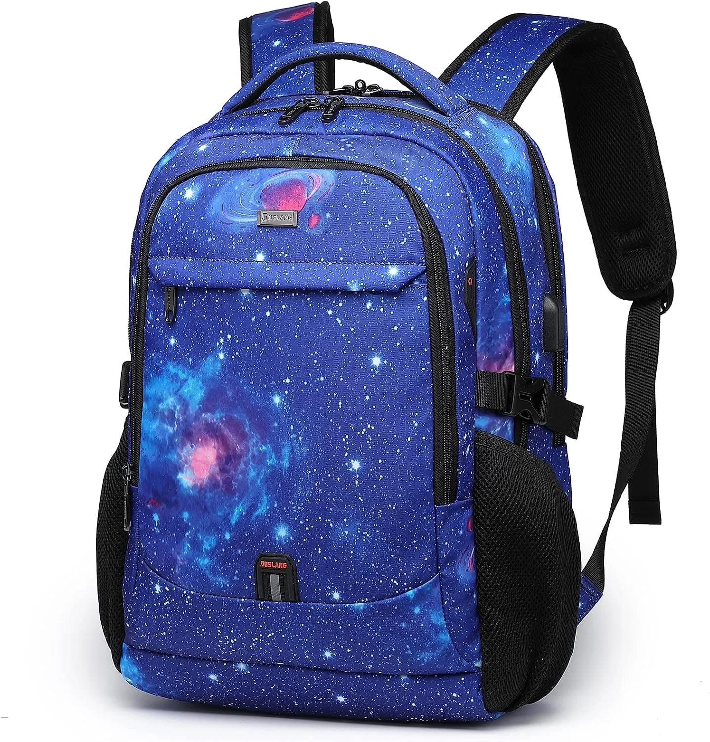 DUSLANG 17 Inch Travel Laptop Backpack Water Resistant College Backpack for Men Laptop Bag with USB Charging Port,Sky Blue
