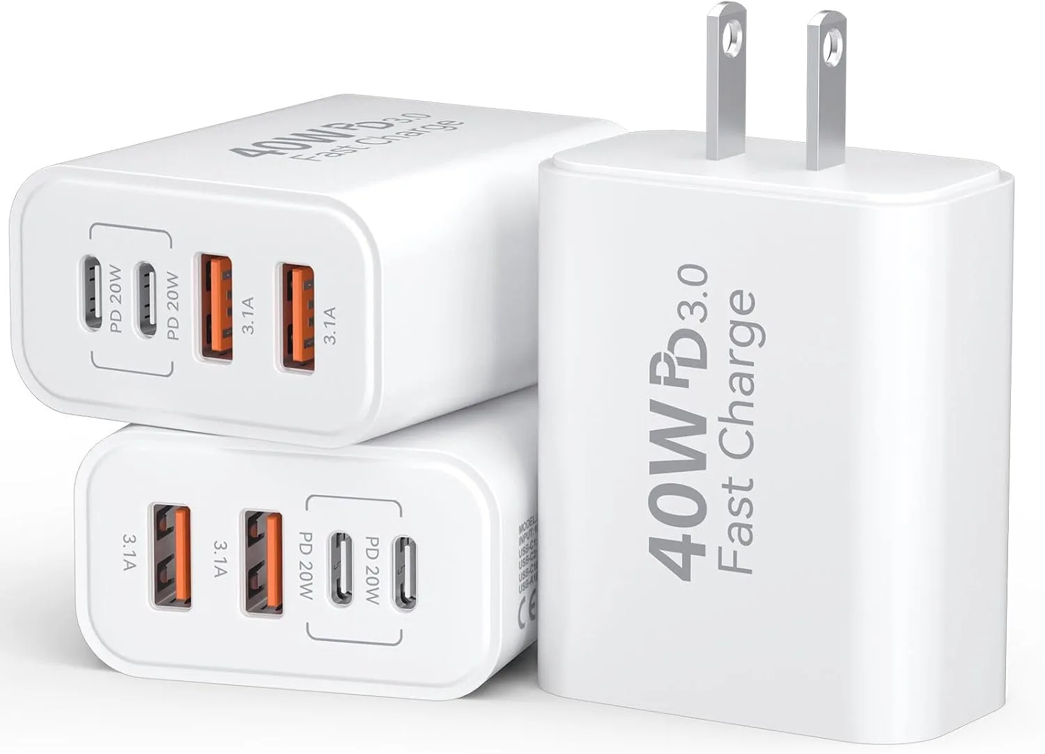 USB C Charger Block Multiple Ports Wall Charger Fast Phone Charging Blocks
