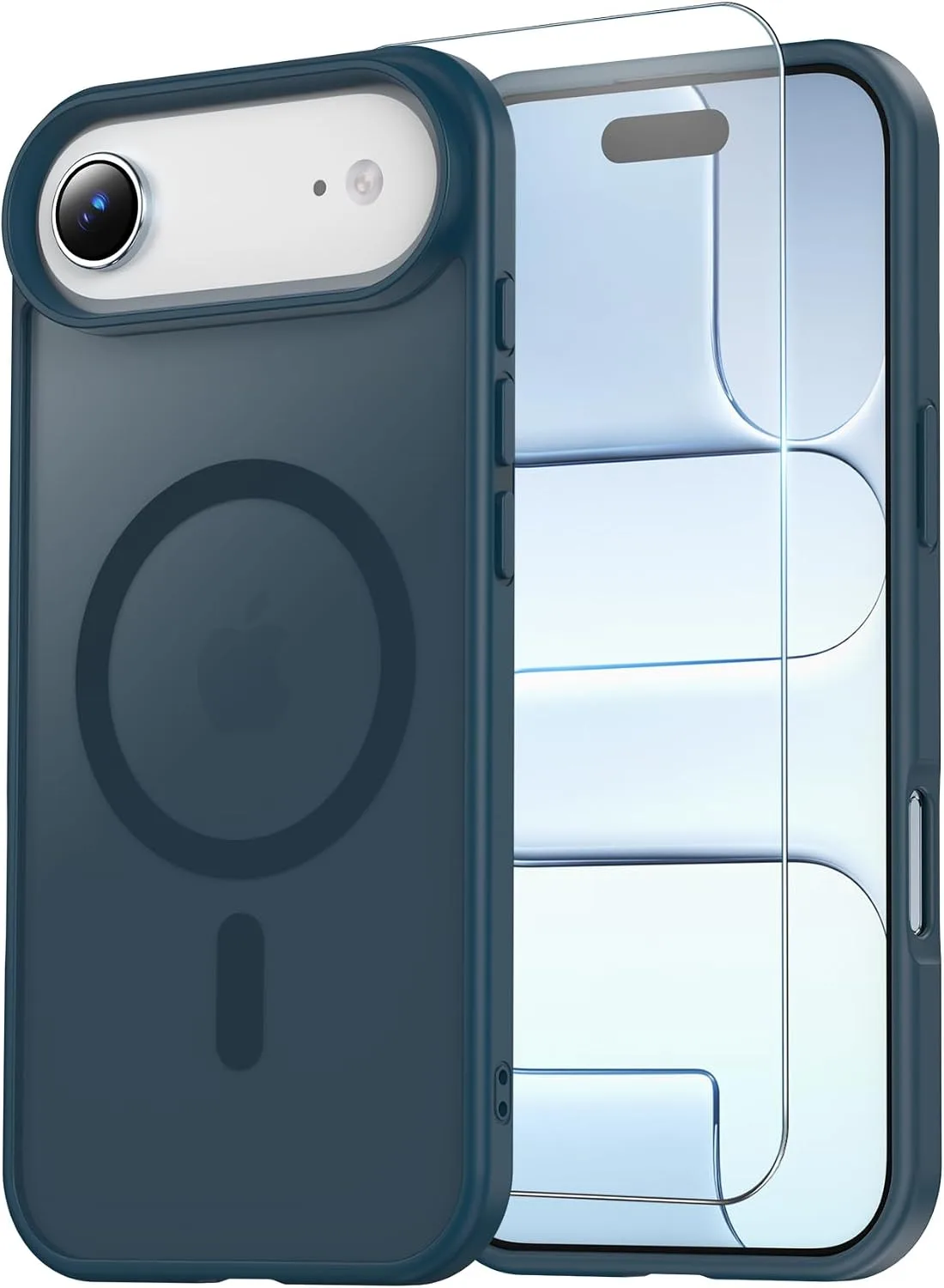 Temdan for iPhone AIR Case with Screen Protector Dark Blue