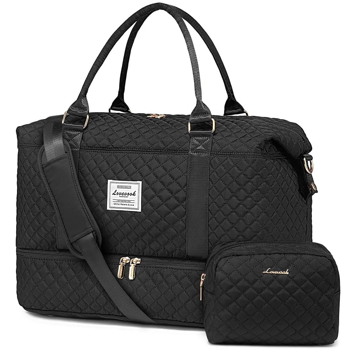 LOVEVOOK Travel Duffle Bag,Weekender Bags for Women with Shoe Compartment