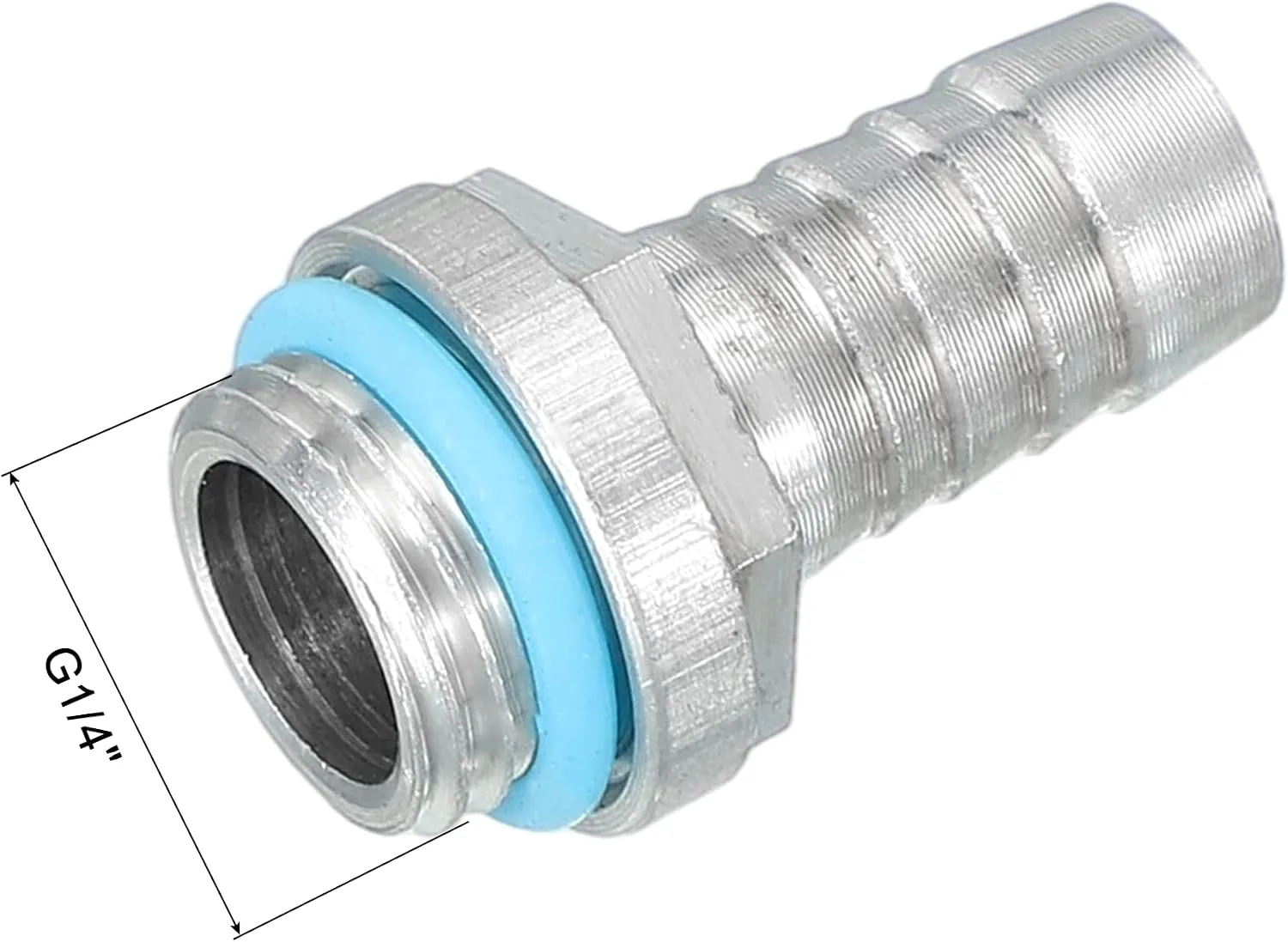 uxcell 8pcs G1/4 Fitting, G1/4 Thread with 10mm OD Nozzle PC Water Cooling Hose Barb Fitting for PC Water Cooling System Accessories