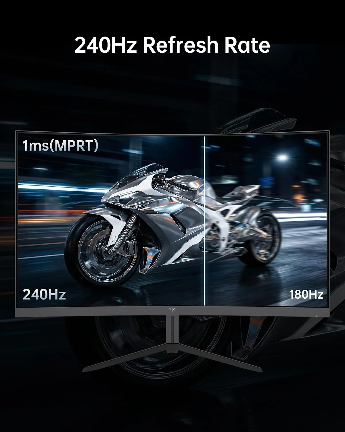 KTC 24 Inch Curved 240Hz Gaming Monitor, FHD 1500R Curve, 3000:1, H24S17P