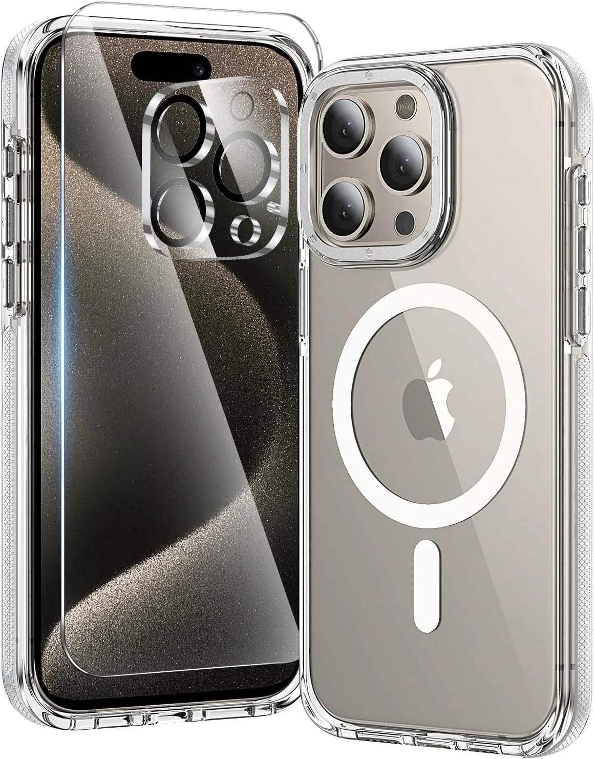 Carcasa Toushion 3 en 1 para iPhone 15 Pro Max transparente