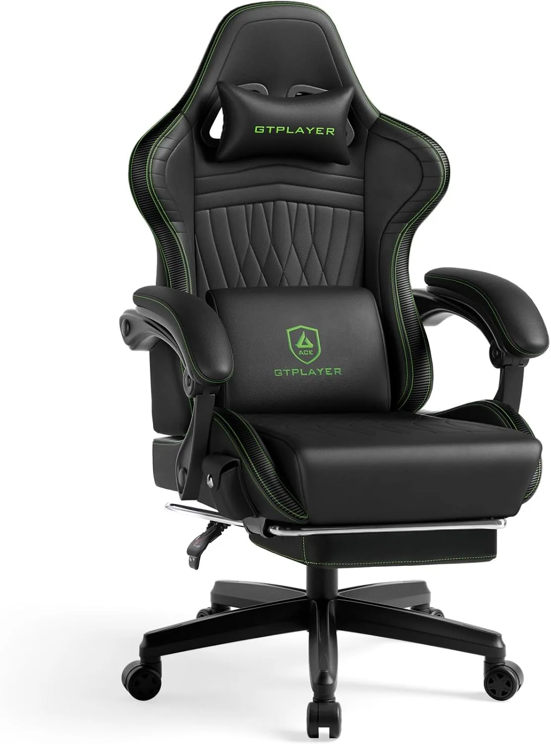 GTPLAYER Gaming Chair, Comfort Computer Office Chair for Adults, Green