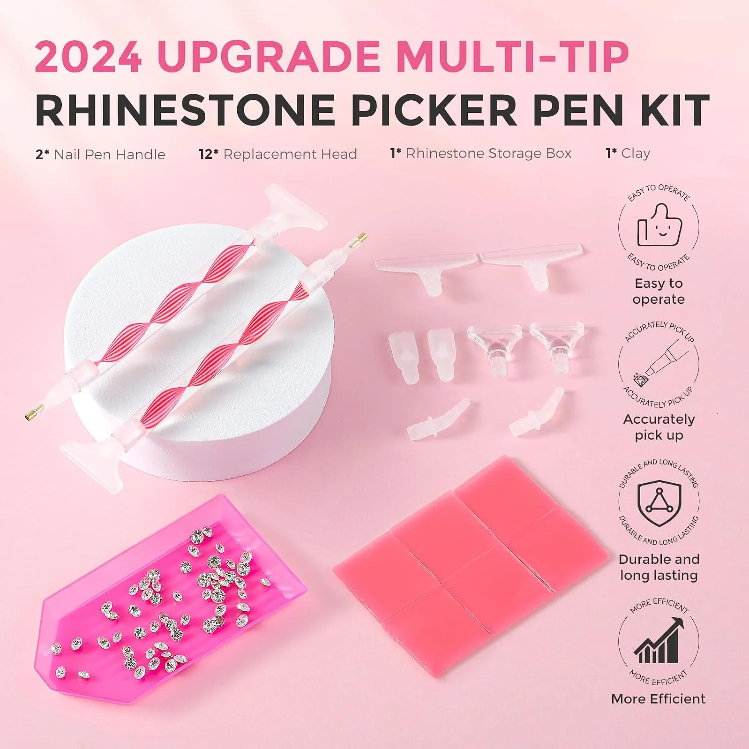 5.0 Pro Rhinestone Picker Tool Kit 16pcs, Bedazzling Pen | Diamond Art Tool