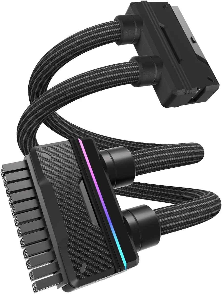 Cable Extensor de Fuente de Poder EZDIY-FAB UNIFAS ARGB 24-Pin Negro