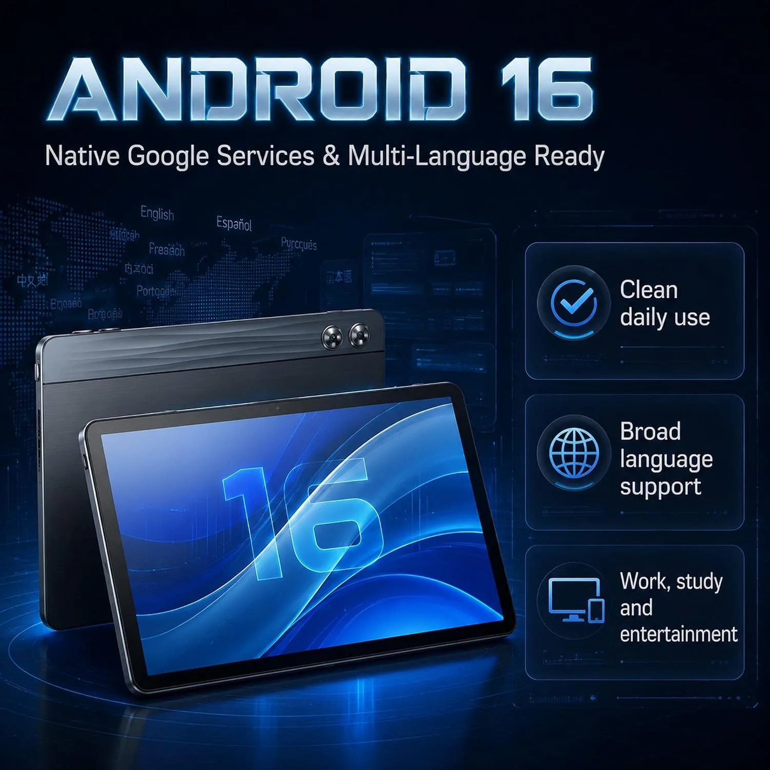 Android Tablet 11 inch with Octa-Core Processor, 36GBRAM+128GB Storage