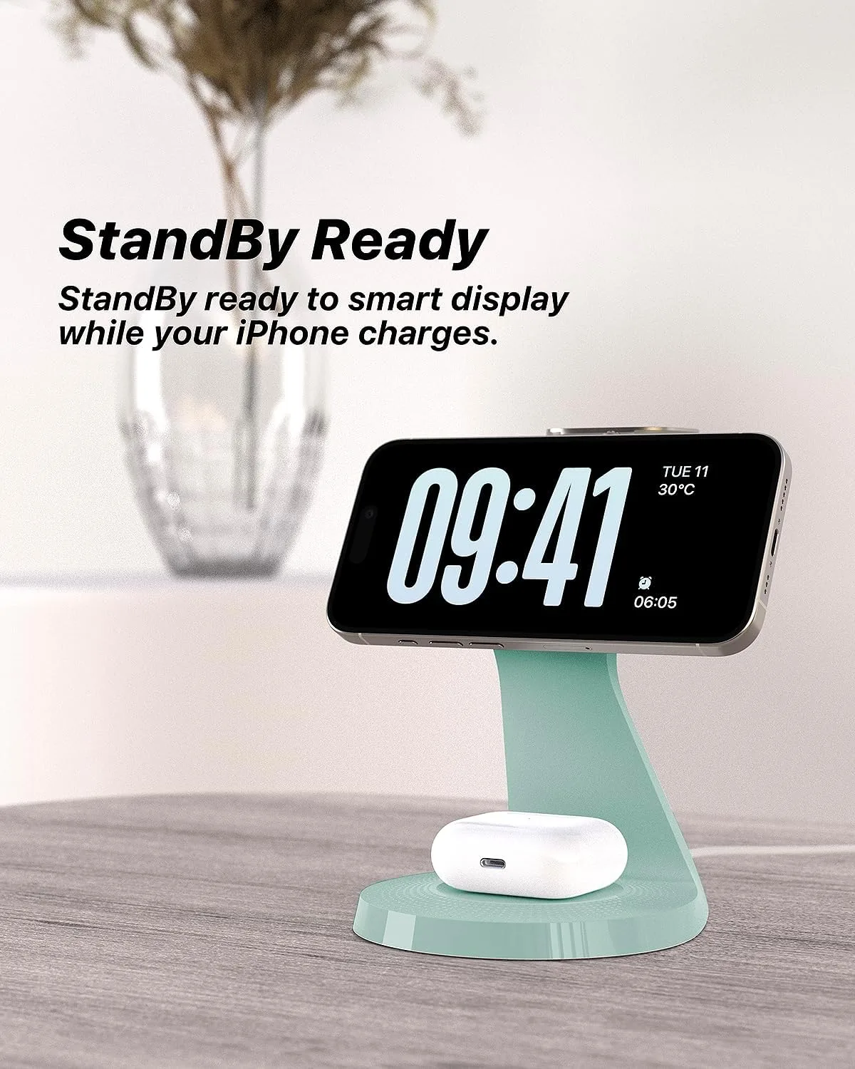 LONGCONN 3 in 1 Wireless Charging Station for Apple Devices with MagSafe