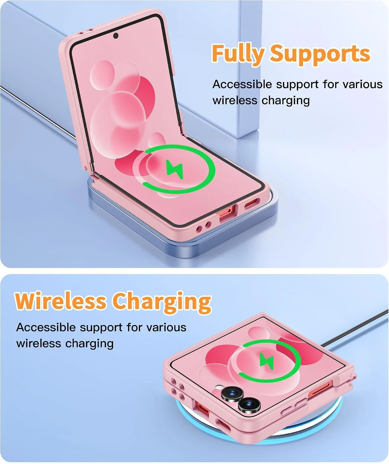 FNTCASE for Samsung Galaxy Z Flip 7 Case, Fit for Magsafe, Light Pink