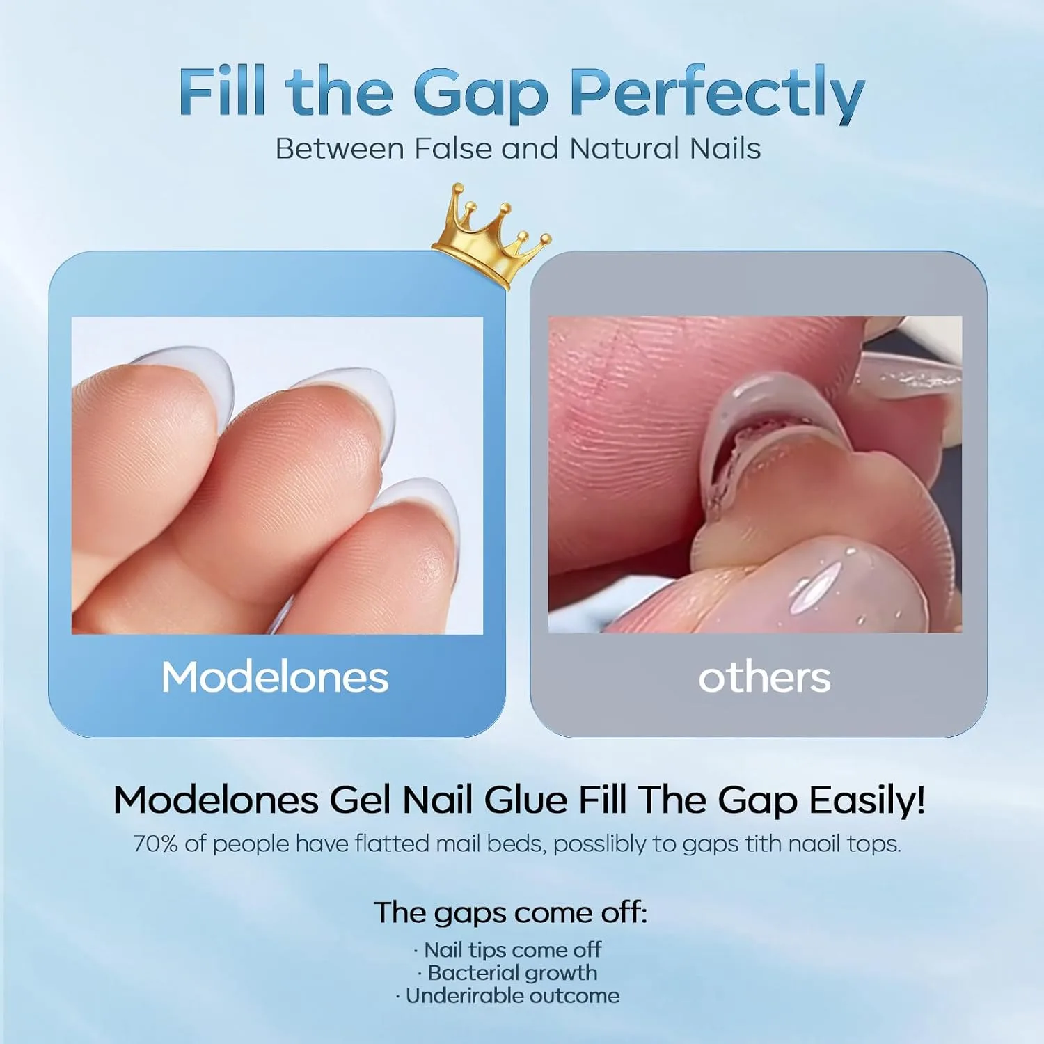 modelones 10 in One X Nail Gel Glue Gel Base Coat Brush On Nail Polish