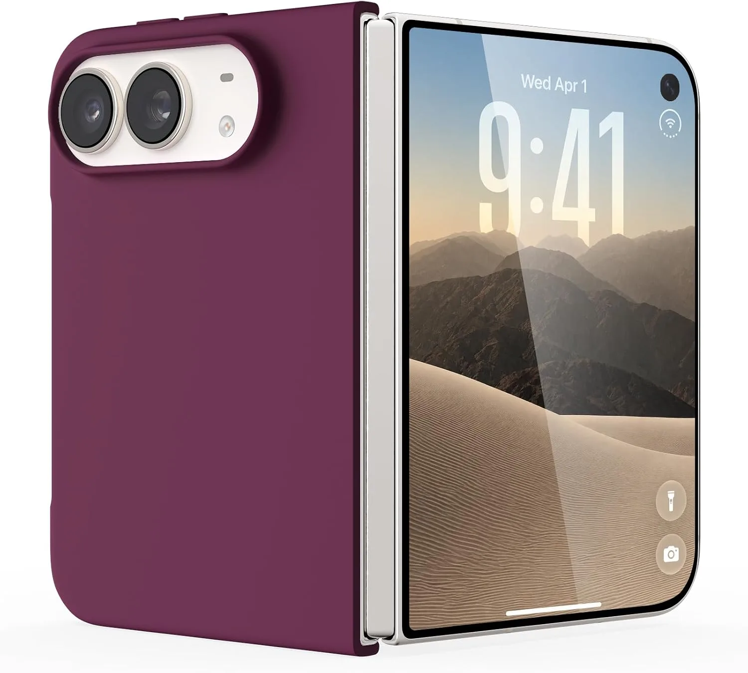 ORNARTO for iPhone Duo Case,Magnetic Slim Liquid Silicone,Wine Red