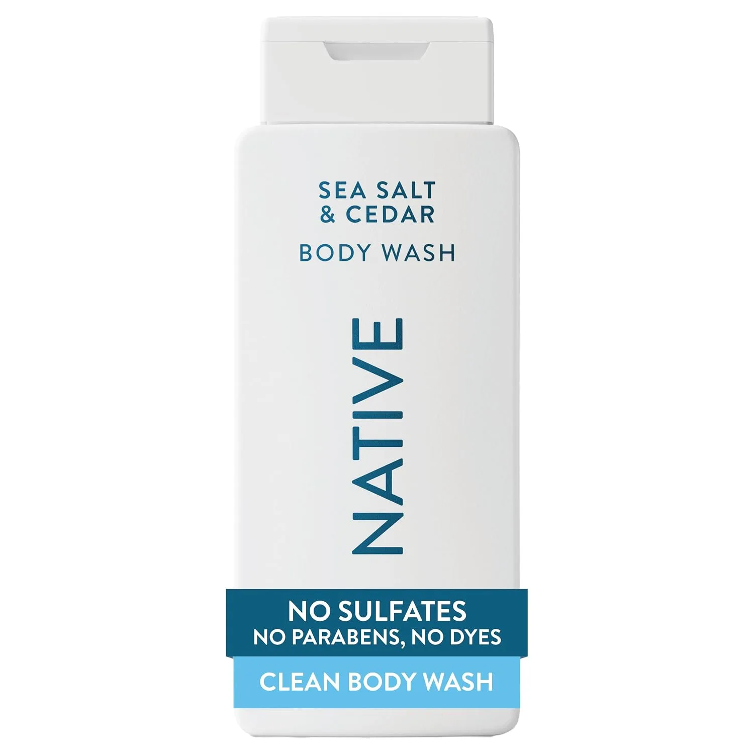 Native Clean Body Wash for Women & Men, Sea Salt & Cedar Scent, 18 fl oz