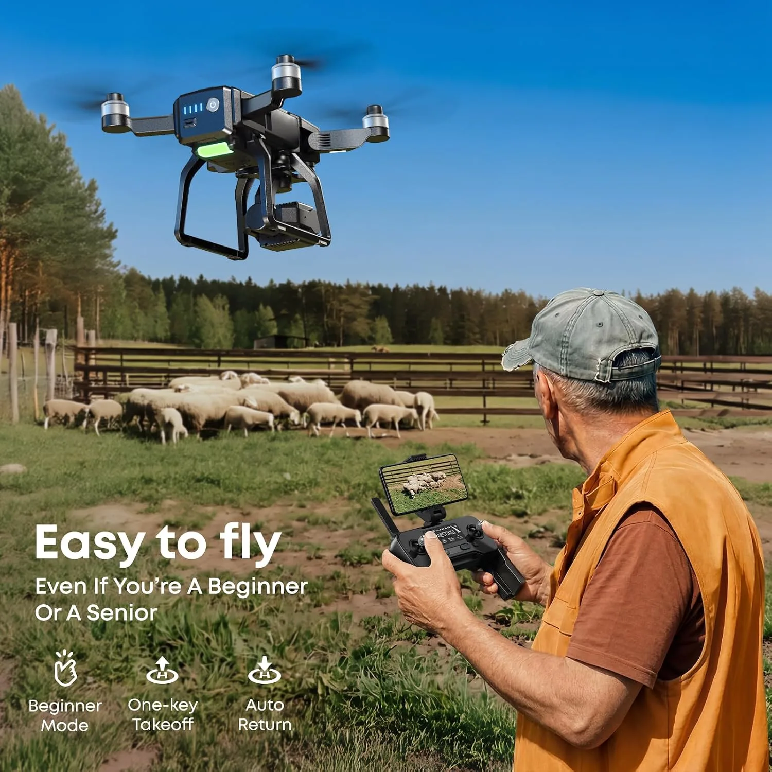 Bwine F7GB2 Pro Drones with Camera for Adults 4K UHD Aerial 3-Axis Gimbal
