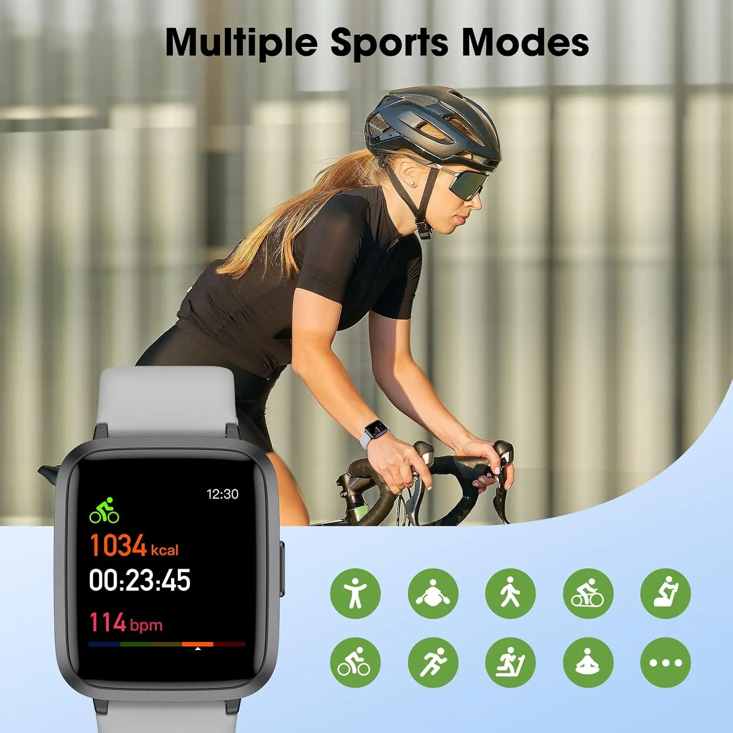 Fitness Tracker Watch with Heart Rate, No App No Phone Required, Pedometer