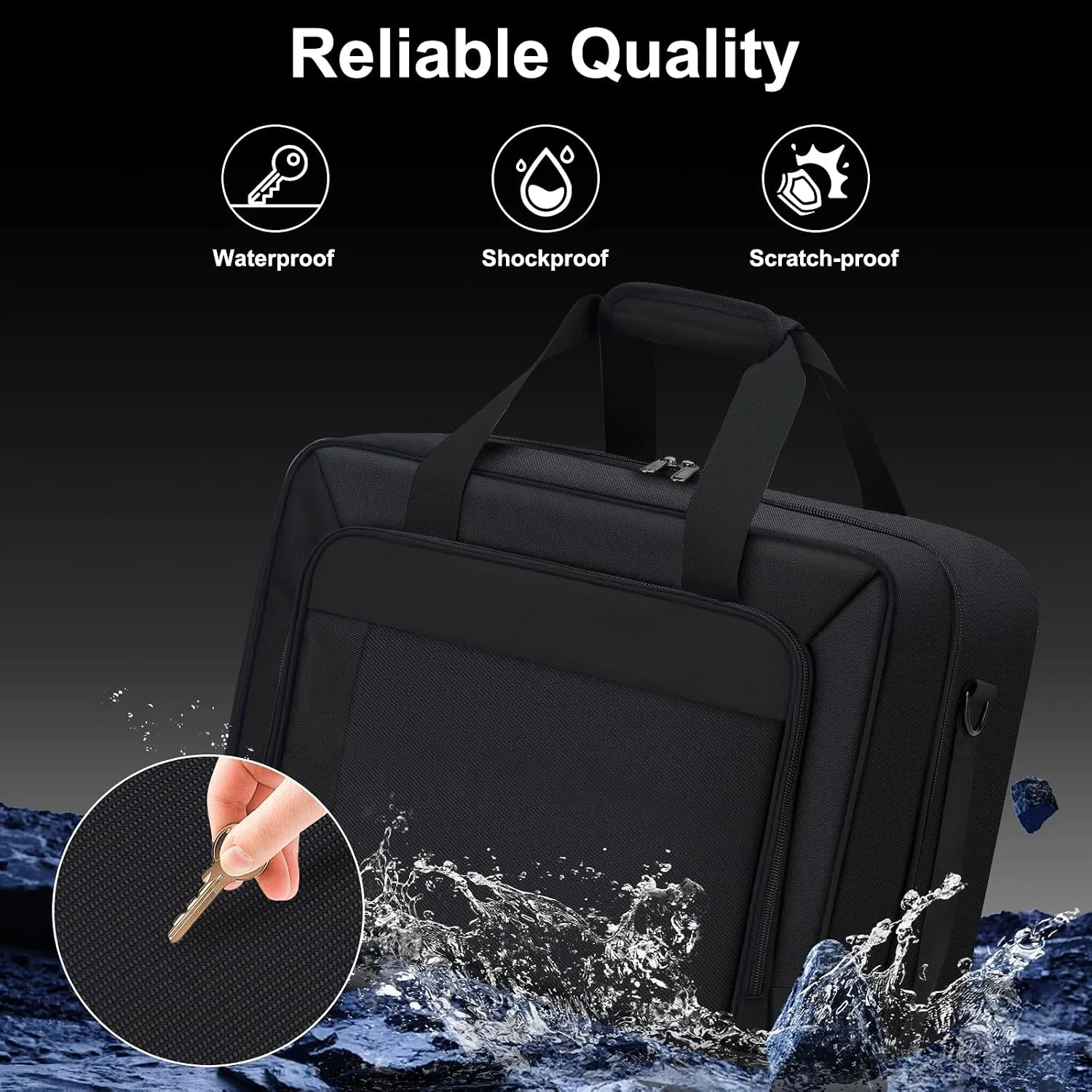 GDNasist Carrying Case Compatible with PS5/PS5 Pro/PS5 Slim, All Black