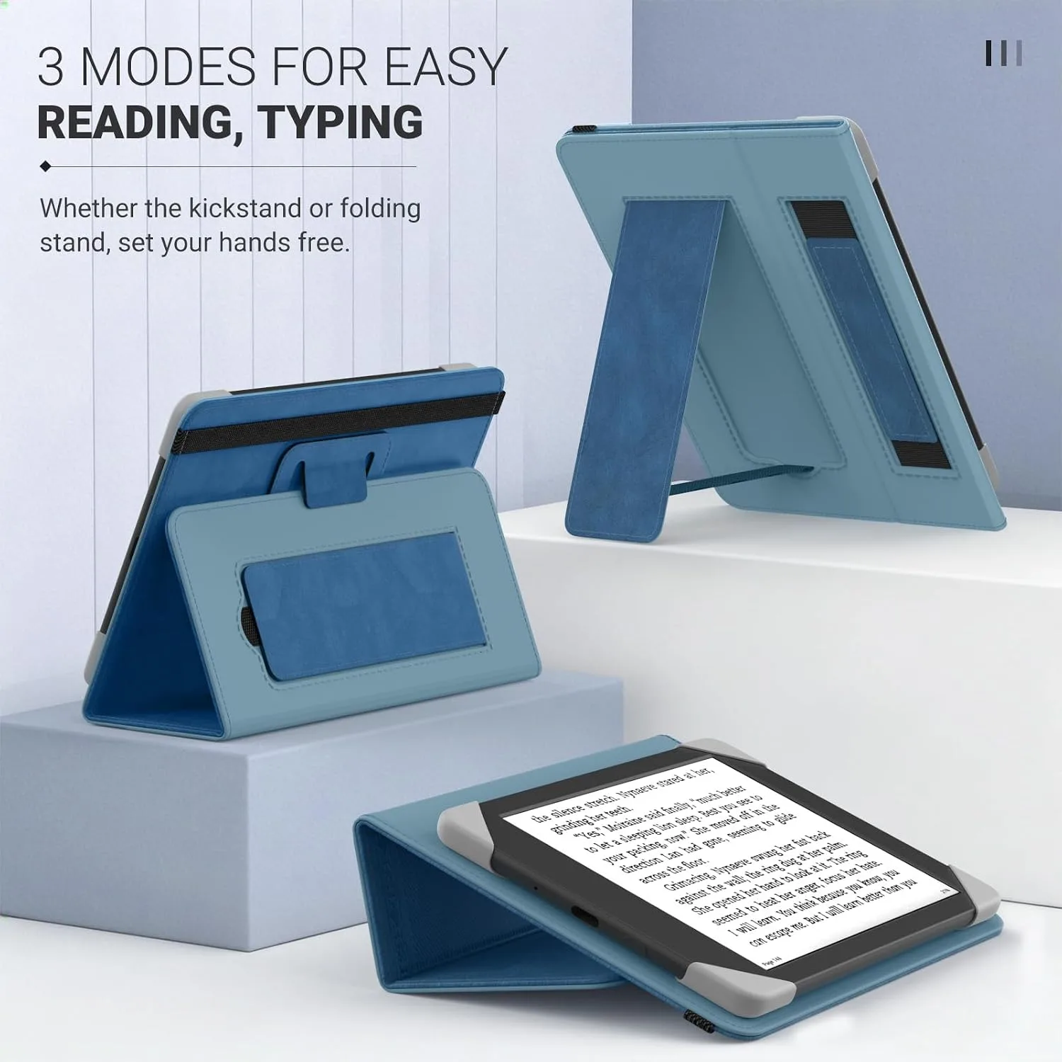 Moko Universal Case for 6 inch eReaders&Tablets, Blue Vintage Twill