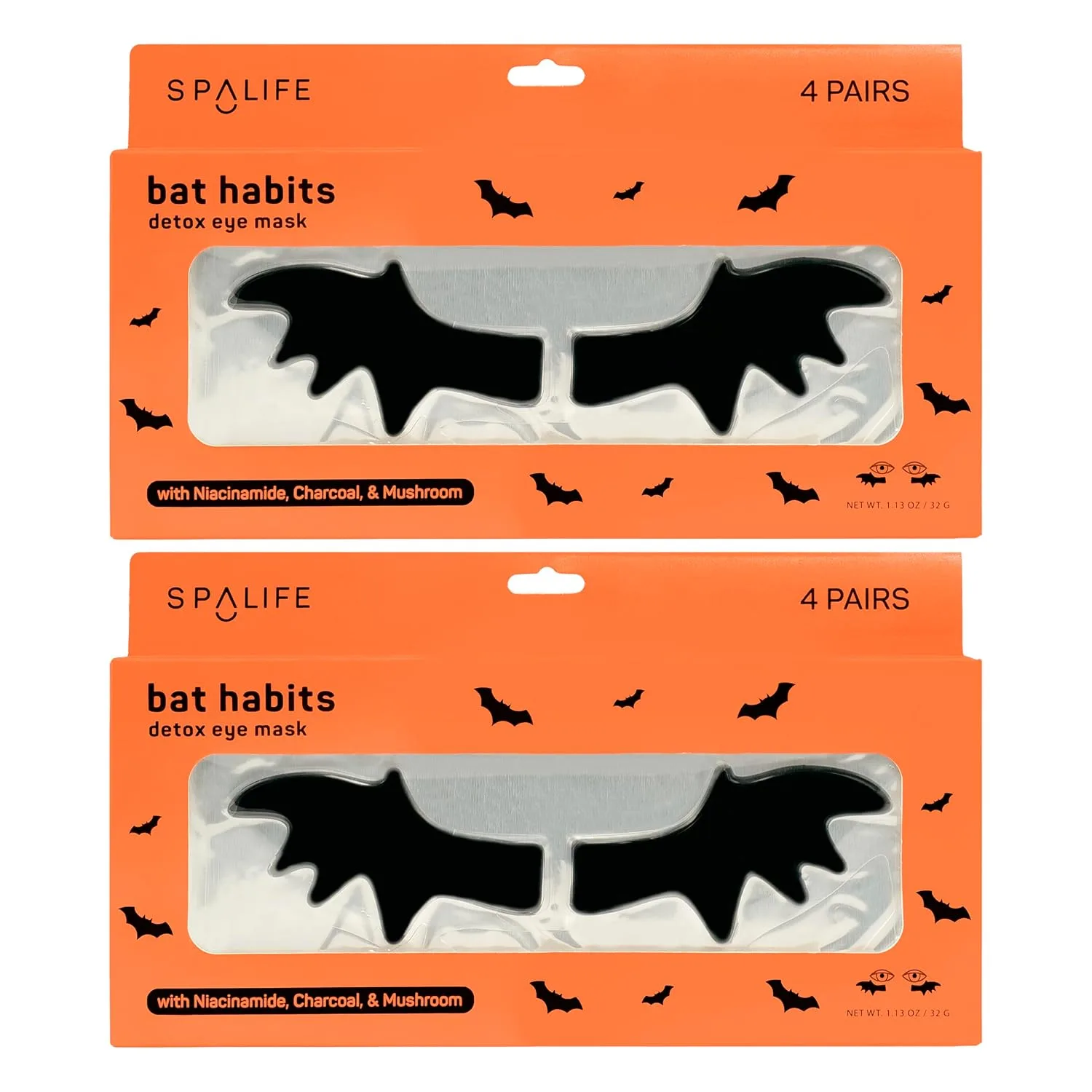 SpaLife Beauty Halloween Hydrogel Under Eye Patches | Halloween Gifts for Women | Eye Patches for Dark Circles | Boo Basket Stuffers for Women & Teens | Undereye Patches for Puffy Eyes | 8 Pairs