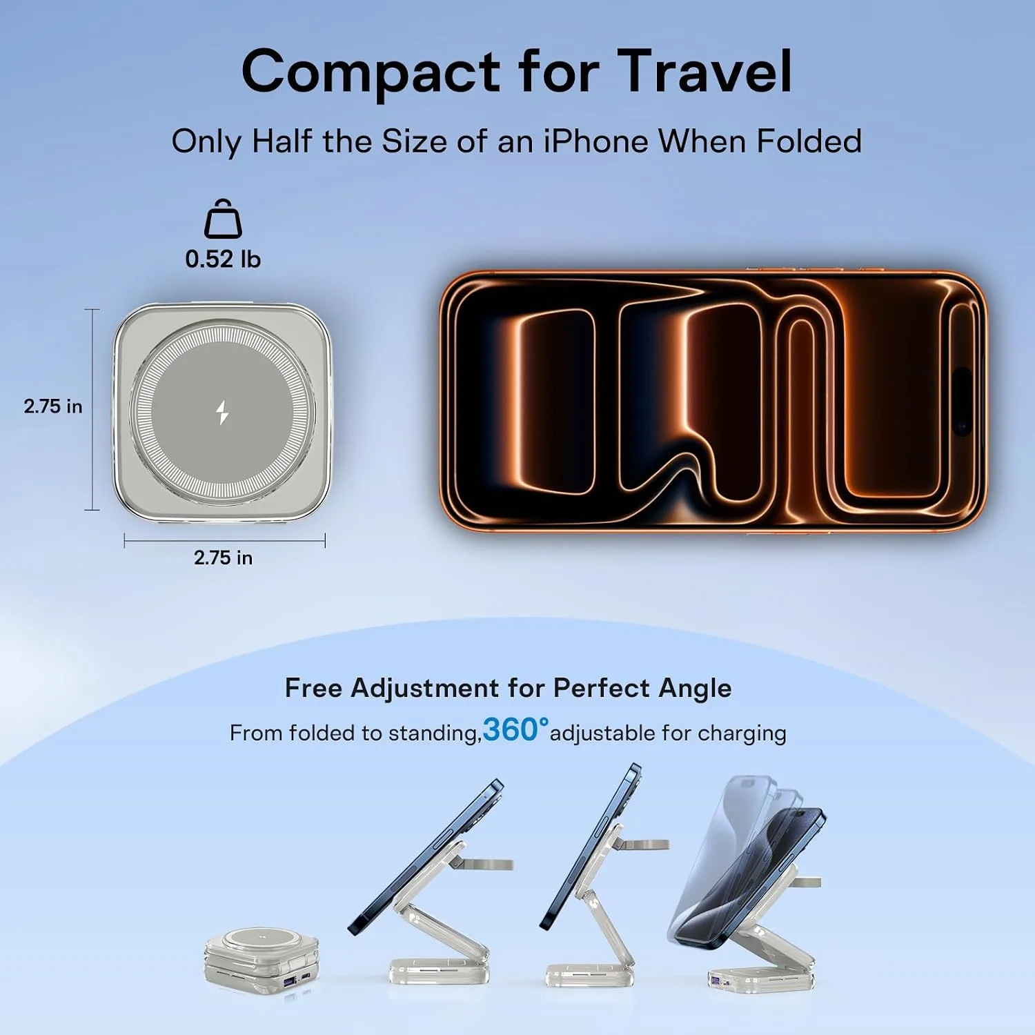 AC ISLAND 5-in-1 Wireless Charger for MagSafe，35W Travel Charging Station