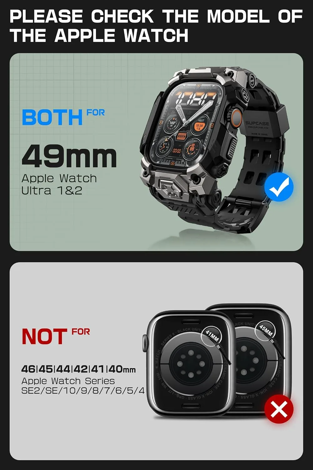 SUPCASE for Apple Watch Ultra 4/3/2/1 Case 49mm with Band, Star