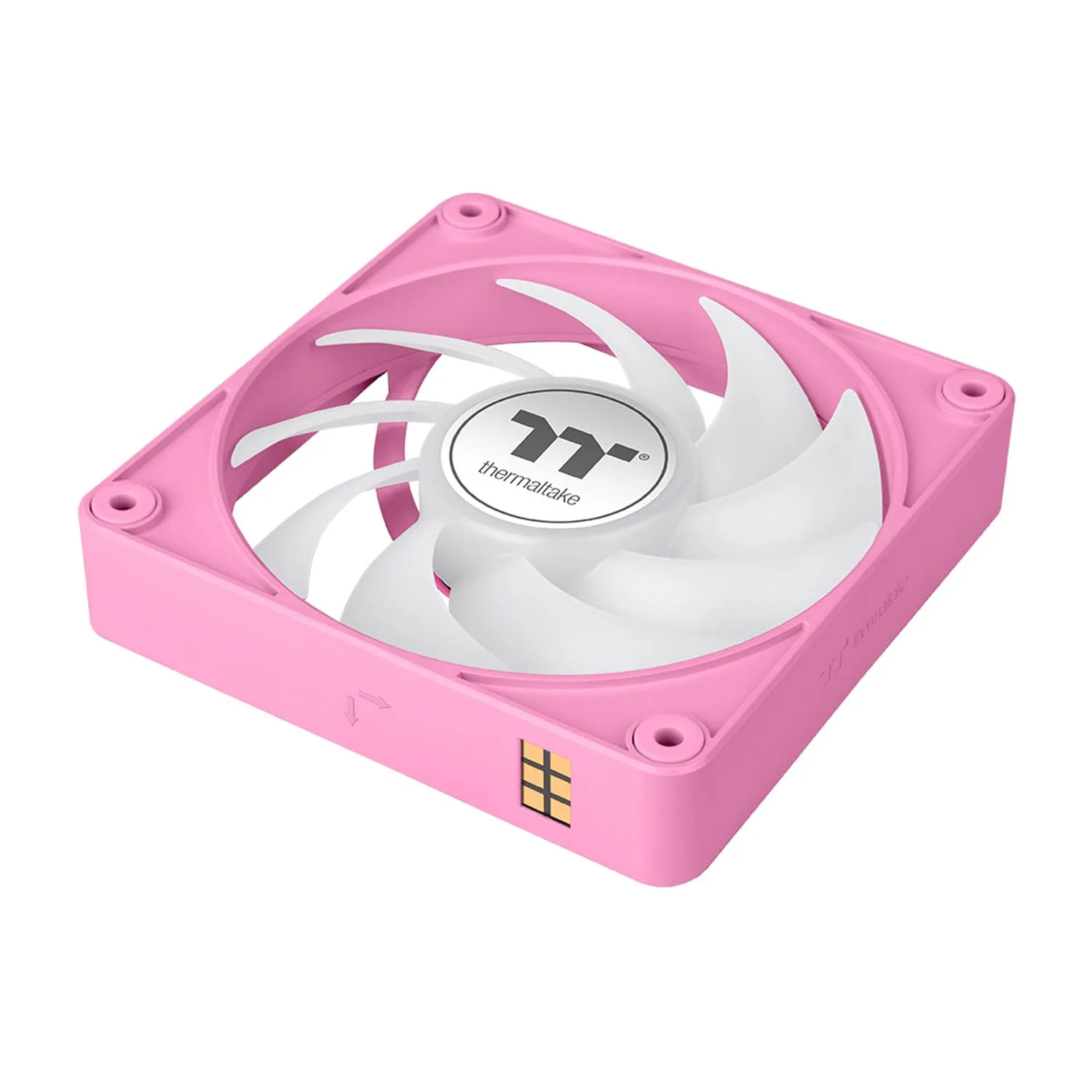Thermaltake CT120 EX ARGB Sync PC Cooling Fan 3 Pack, PWM 500~2000 RPM, 5V Motherboard Sync, 16.8 Million Colors 9 LEDs, MagForce 2.0 Connectors, Hydraulic Bearing, Bubble Pink, CL-F219-PL12PK-A