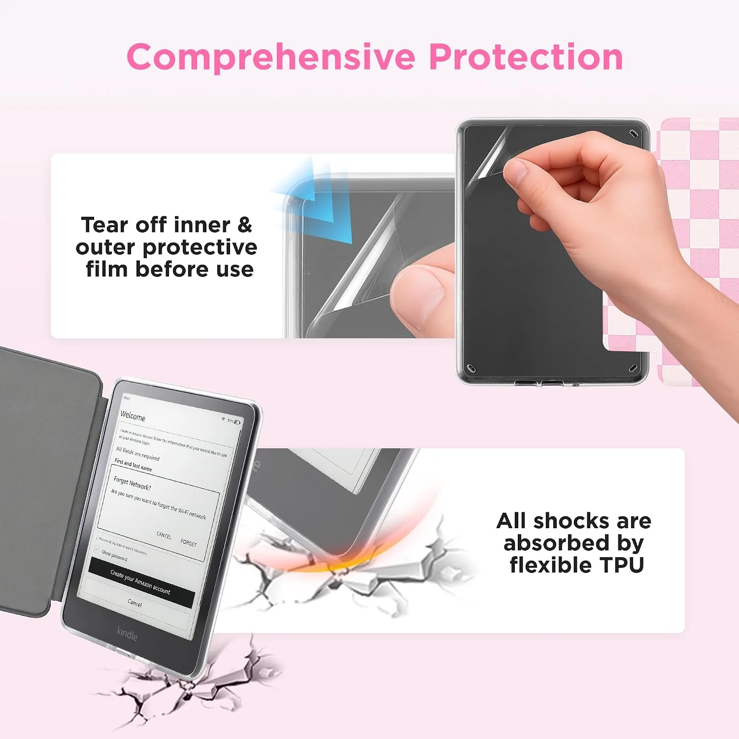 Clear Case for 7'' Kindle Paperwhite 12th Gen 2024 & Colorsoft